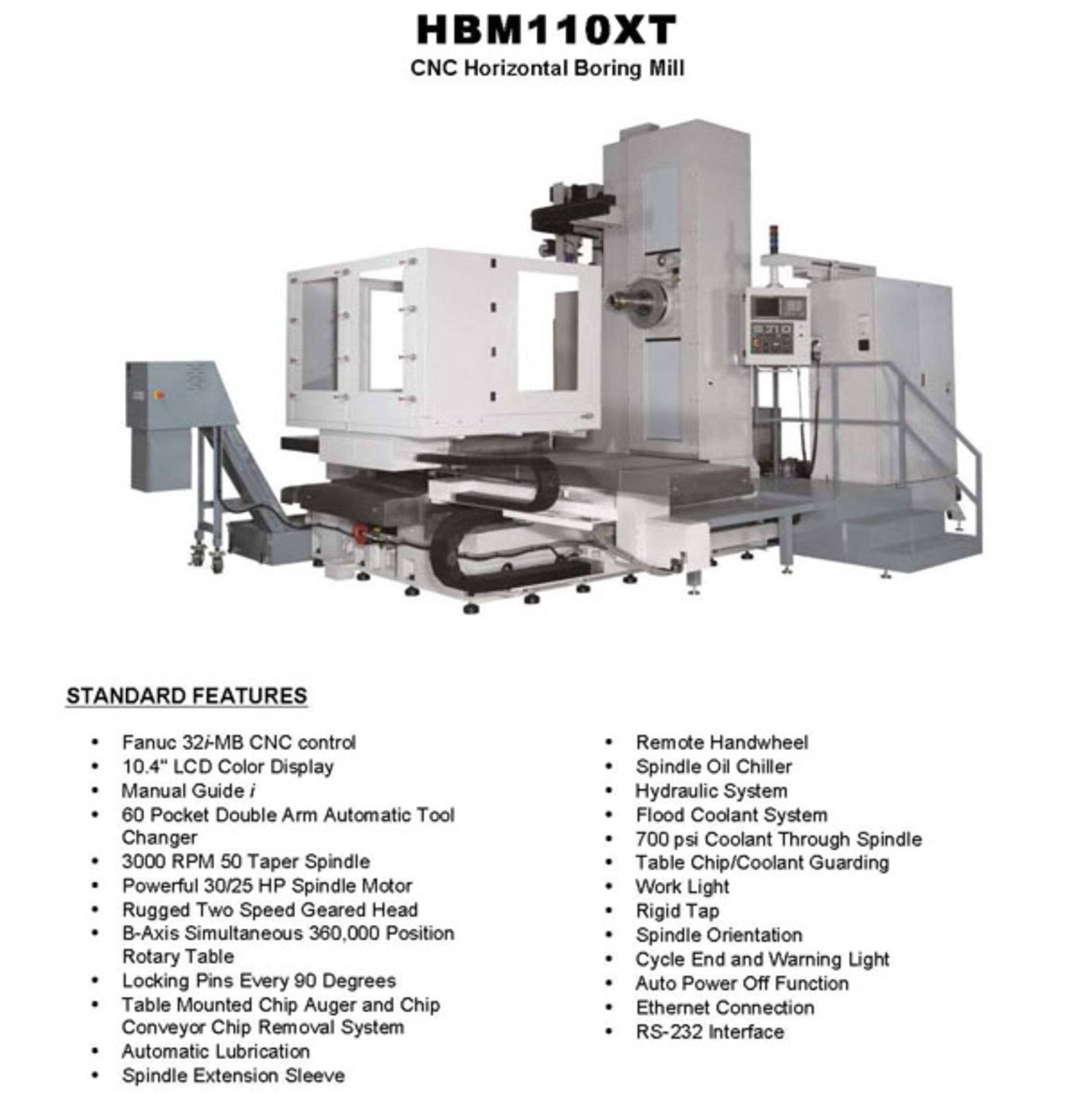 NEW HBM110XT CNC HORIZONTAL BORING MILL - Image 21 of 24