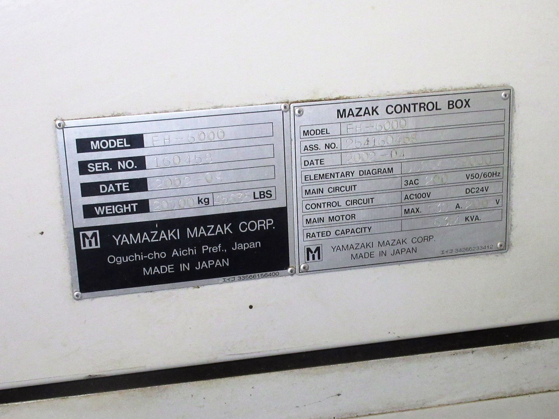 Mazak FH-6000 CNC Horizontal Machining Center With Palletech System - Bild 20 aus 21