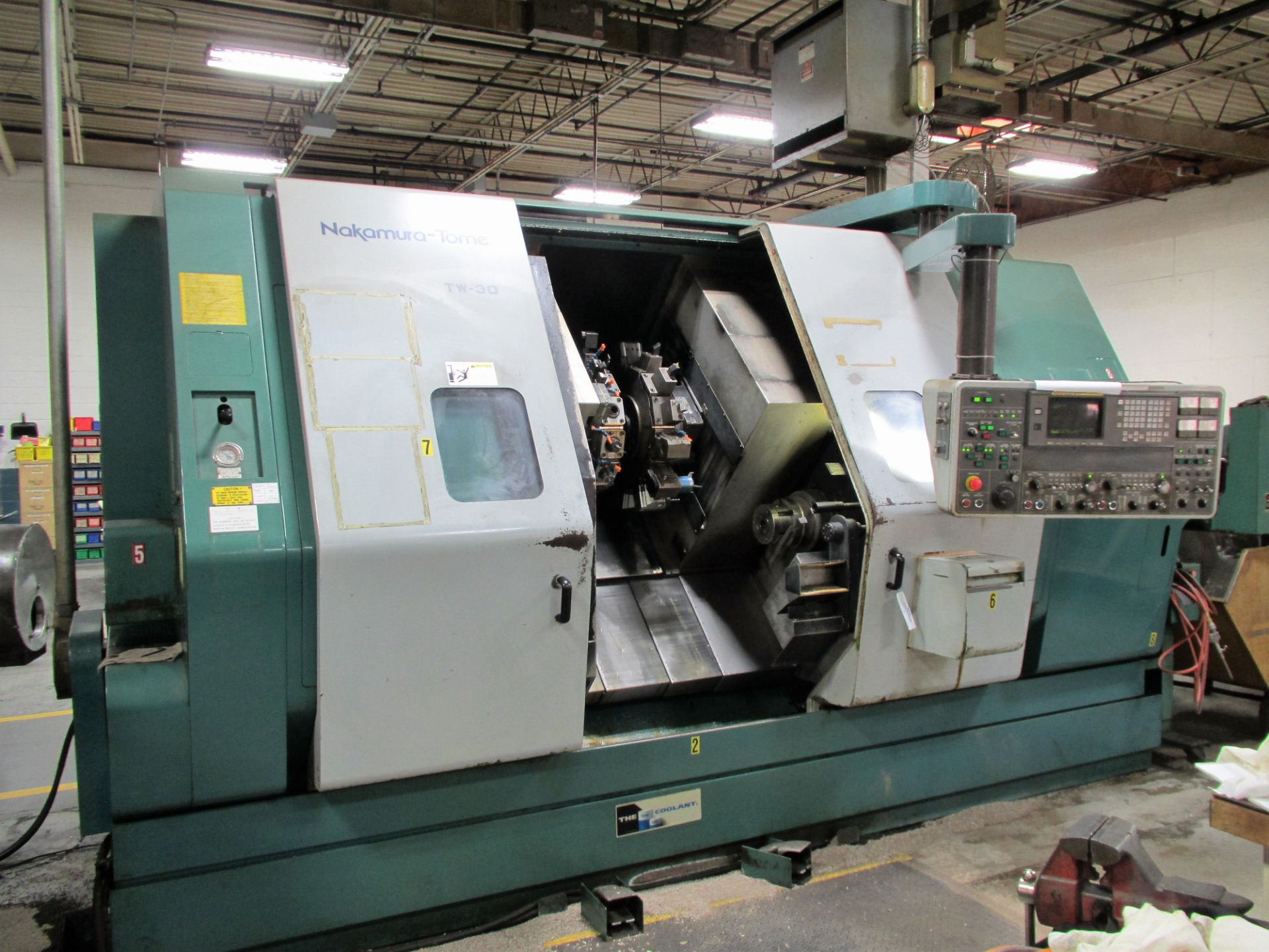 NAKAMURA TOME TW-30MM 7-AXIS CNC TWIN SPINDLE TURNING CENTER