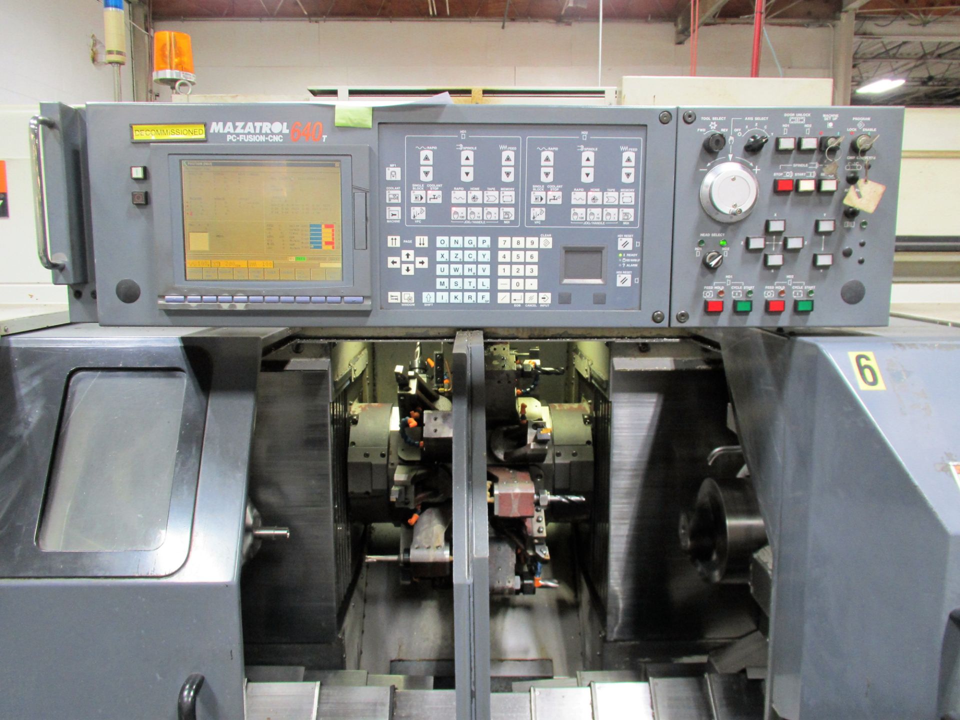 MAZAK MULTIPLEX 6200Y 8-AXIS CNC TWIN SPINDLE CNC TURNING CENTER - Bild 3 aus 12