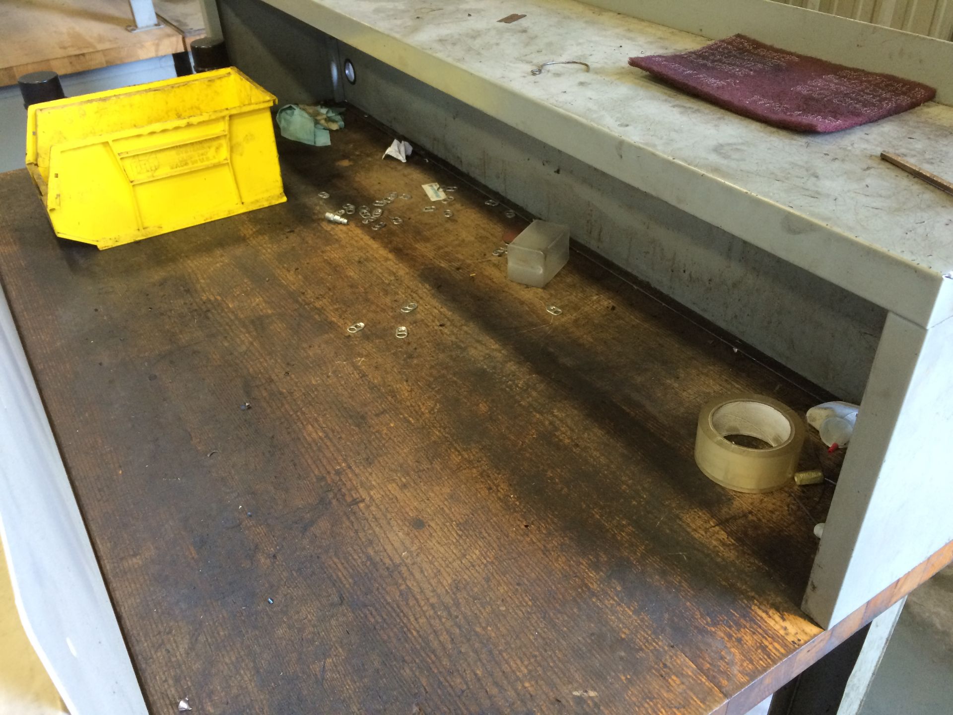 5' WOOD TOP METAL WORK BENCH