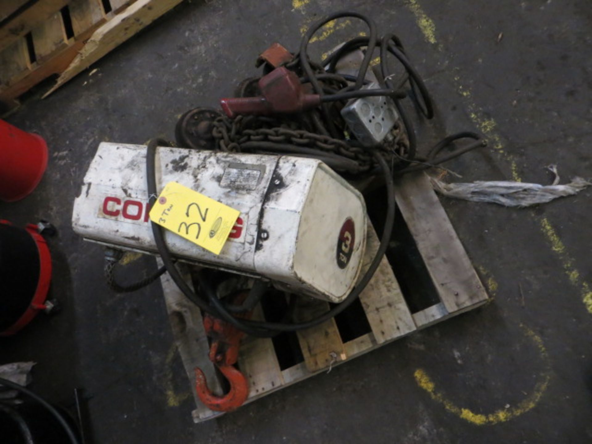 COFFING 3 TON TRAVELLING HOIST