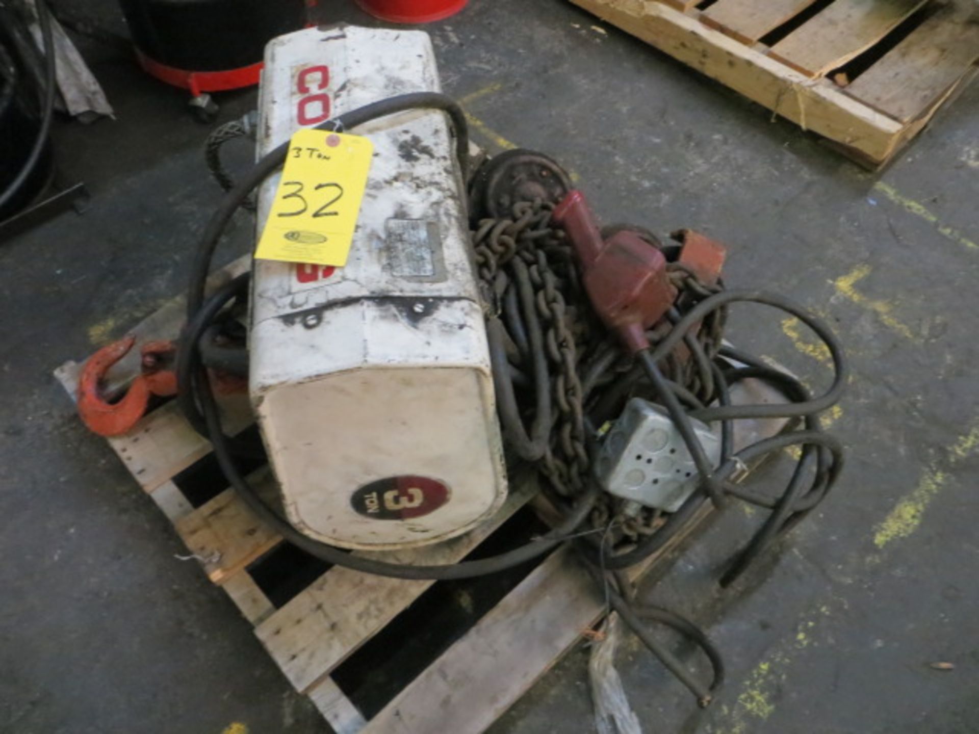 COFFING 3 TON TRAVELLING HOIST - Image 2 of 2