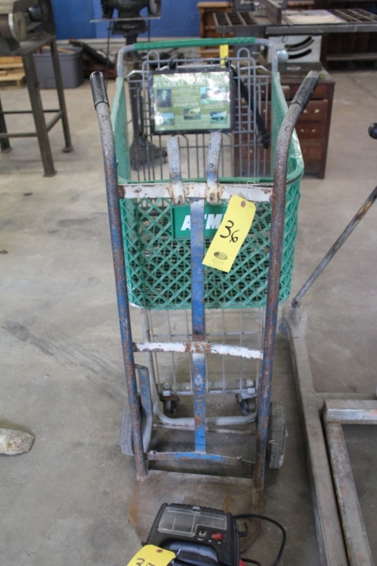 HAND TRUCK AND 2-SHOPPING CARTS