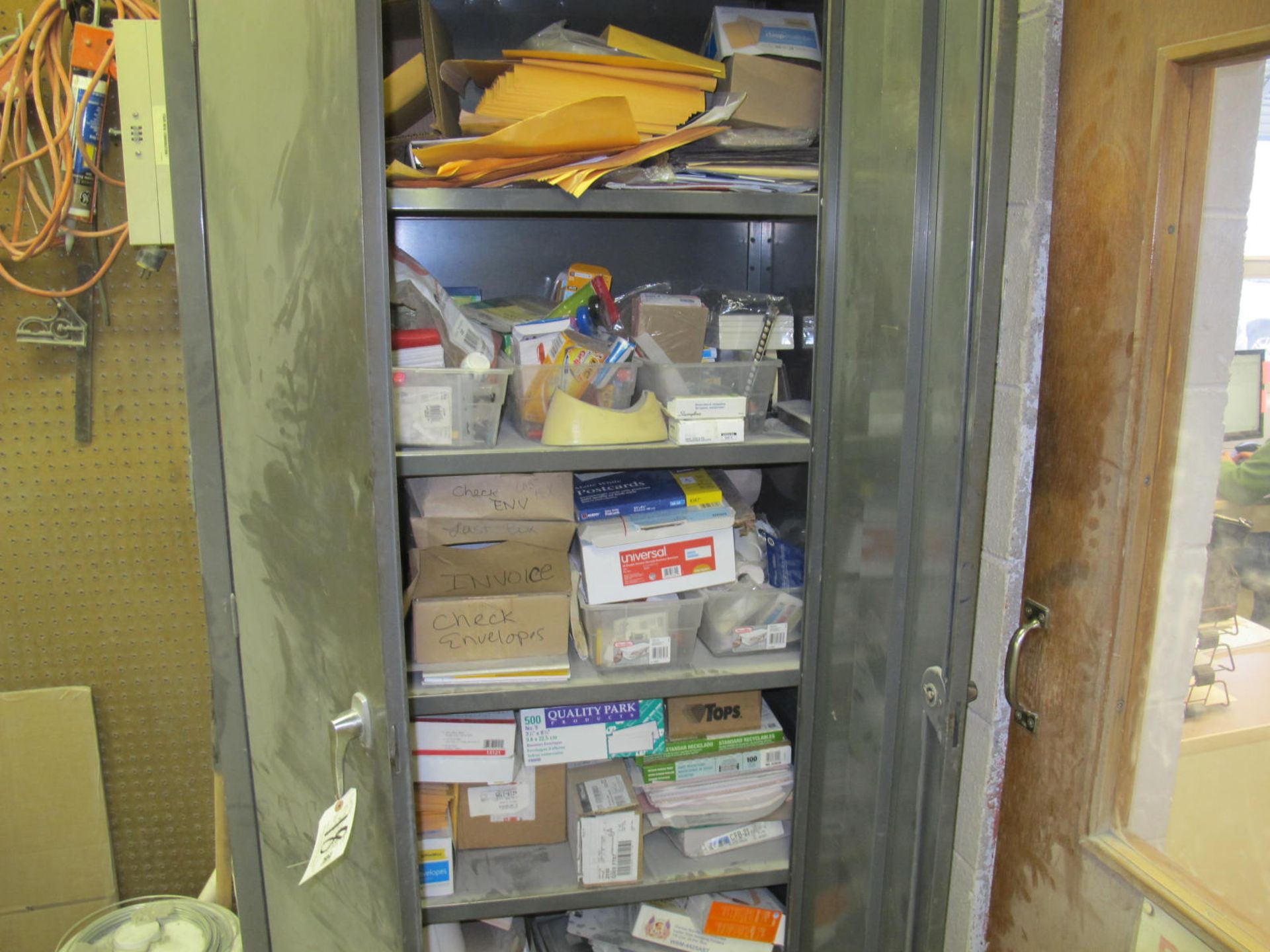 Lot 2 Door Cabinet & Office Supplies