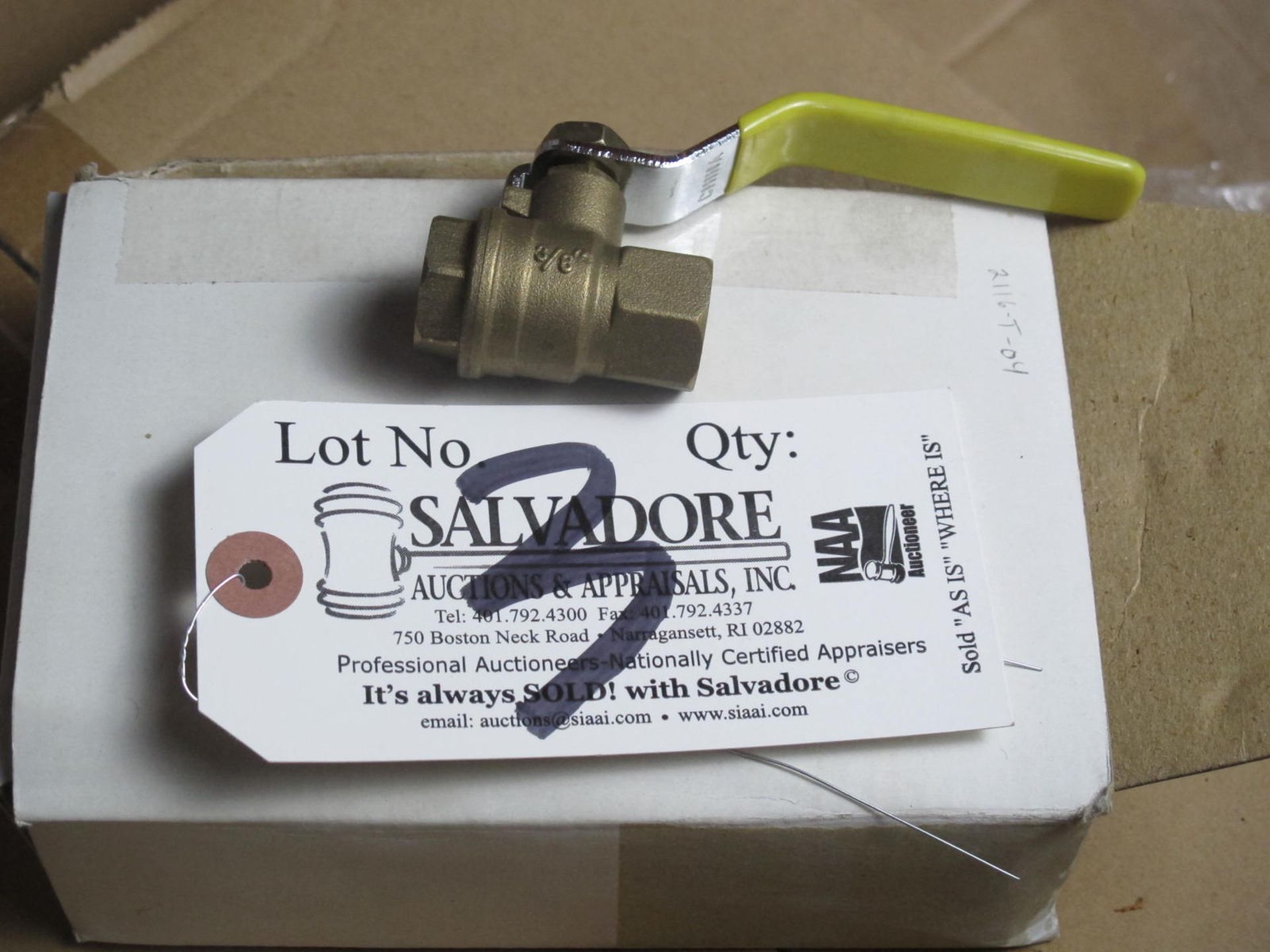 Lot 25 Boxes / Approx. (3,000 Pcs.) 3/8'' Forged Brass Ball Valve Full Port 600 WOG