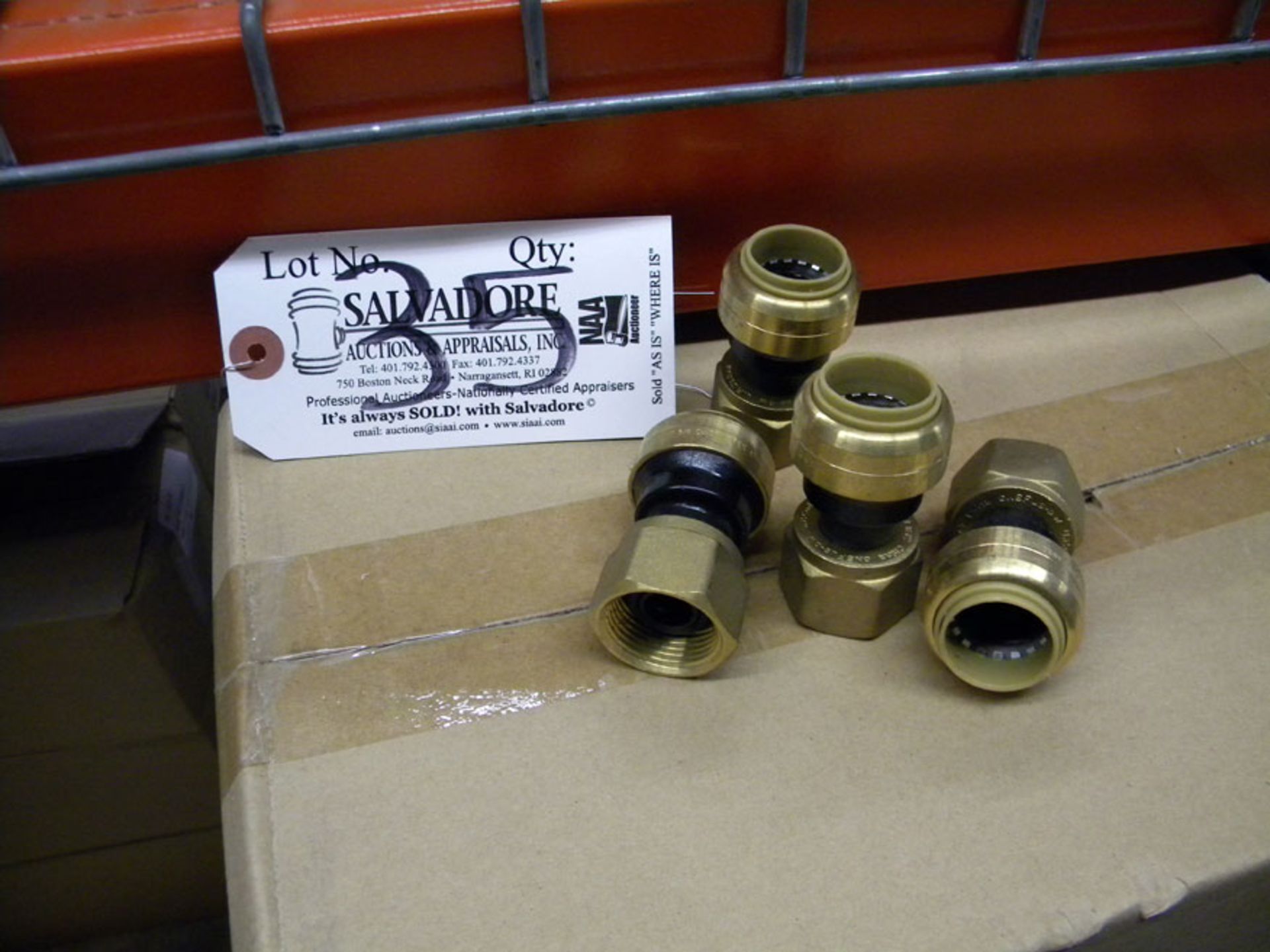 Lot 59 Boxes / Approx. (3,540 Pcs.) 3/4'' Unigrip x 3/4'' Swivel NPSM Brass Nut Assembly