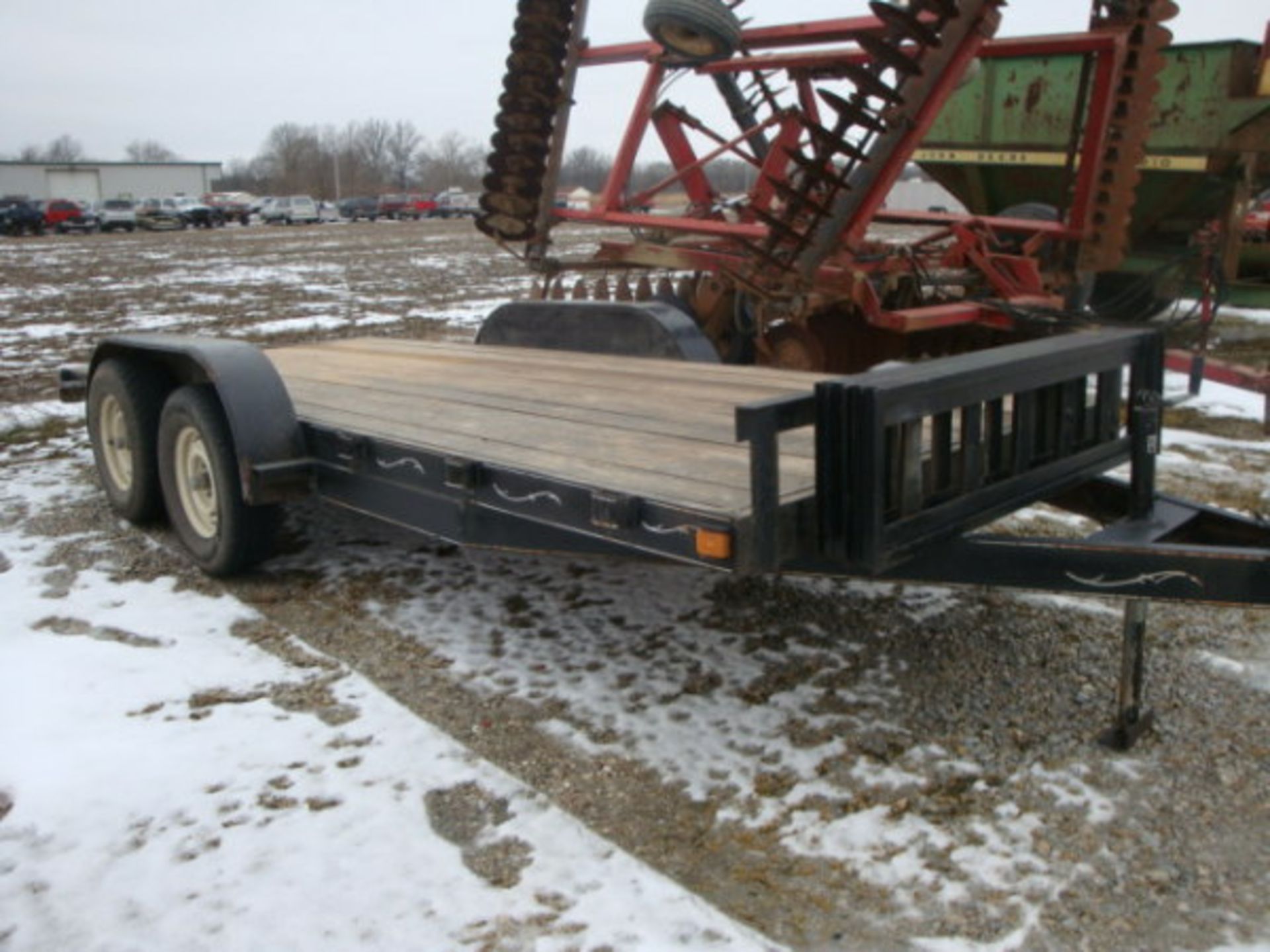 (Lot 32a) 2002 Hogwild 16ft tandem trailer w/brakes 7,000lb