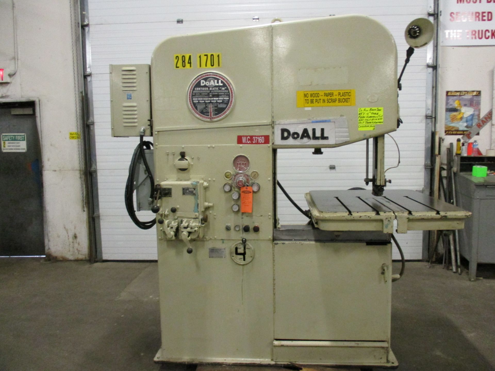 Doall Contour-Matic "26" Vertical Bandsaw with blade welder - 25" x 12" table - Feed & Hydraulic
