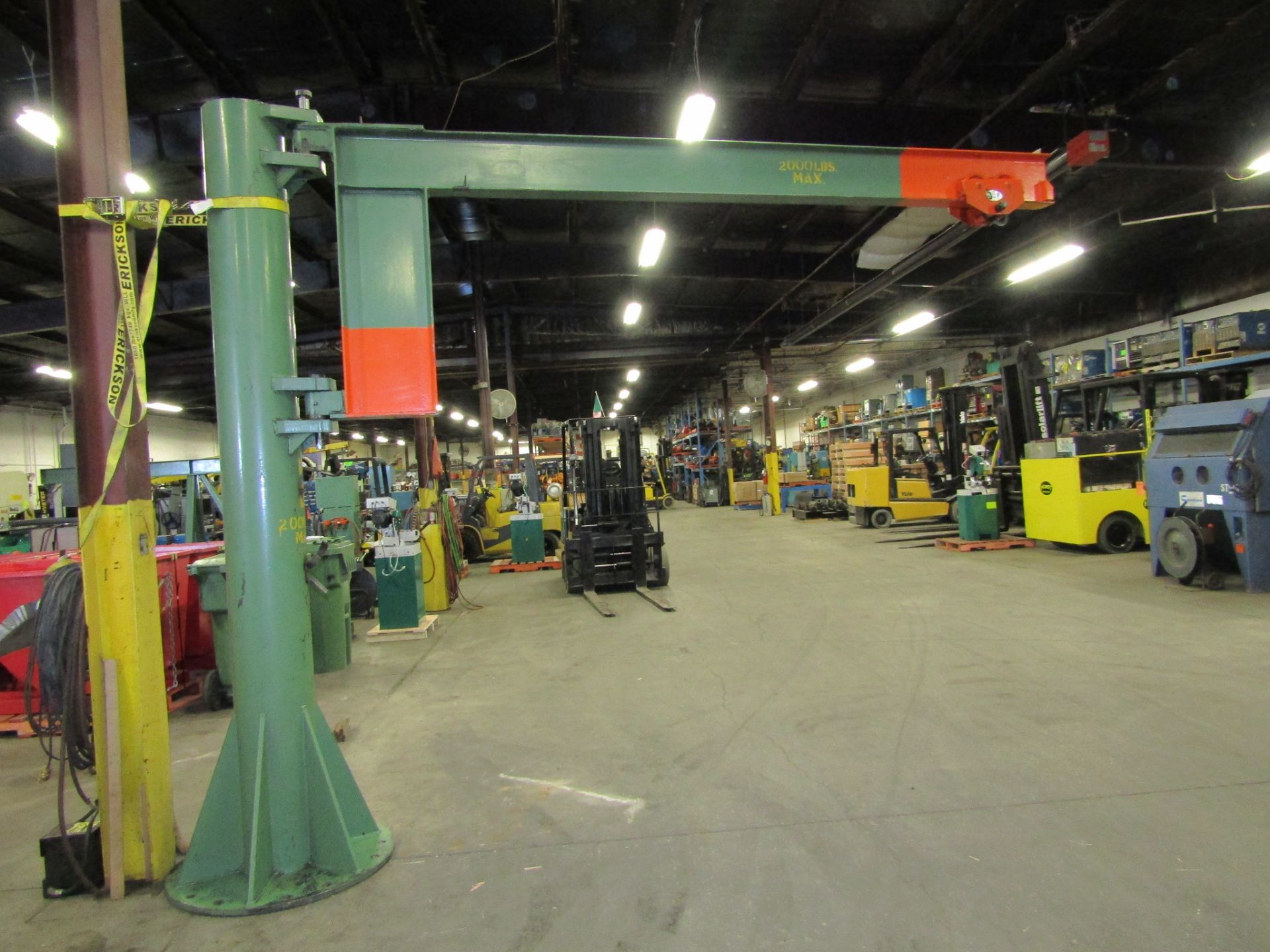 Freestanding Jib Crane 2000lbs Capacity with 12' reach and 10' tall complete with CM Lodestar 1 - Image 2 of 6