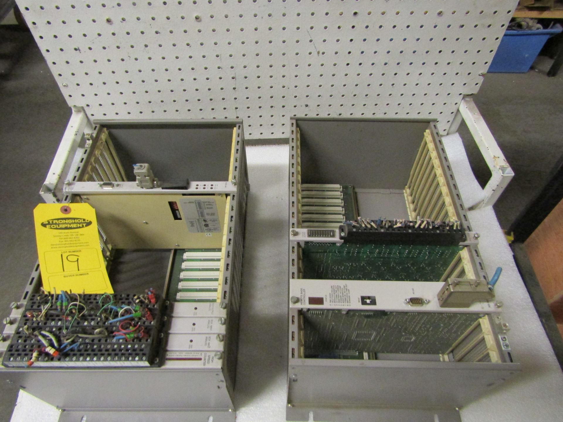 Lot of 2 (2 units) Siemens PLC Remote Controller Base Racks with modules as pictured