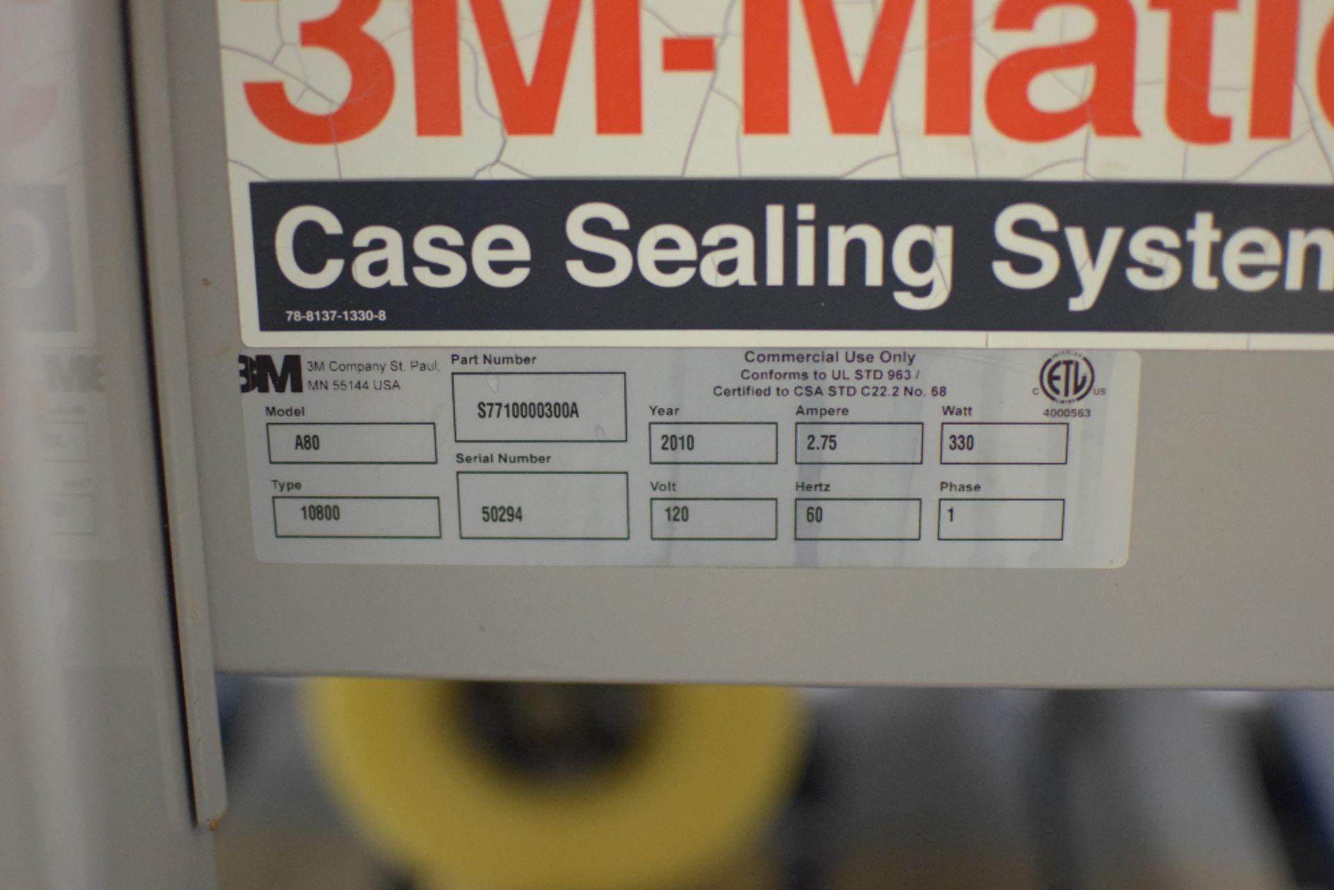 3M-Matic A80 Case Sealing System - Image 4 of 4