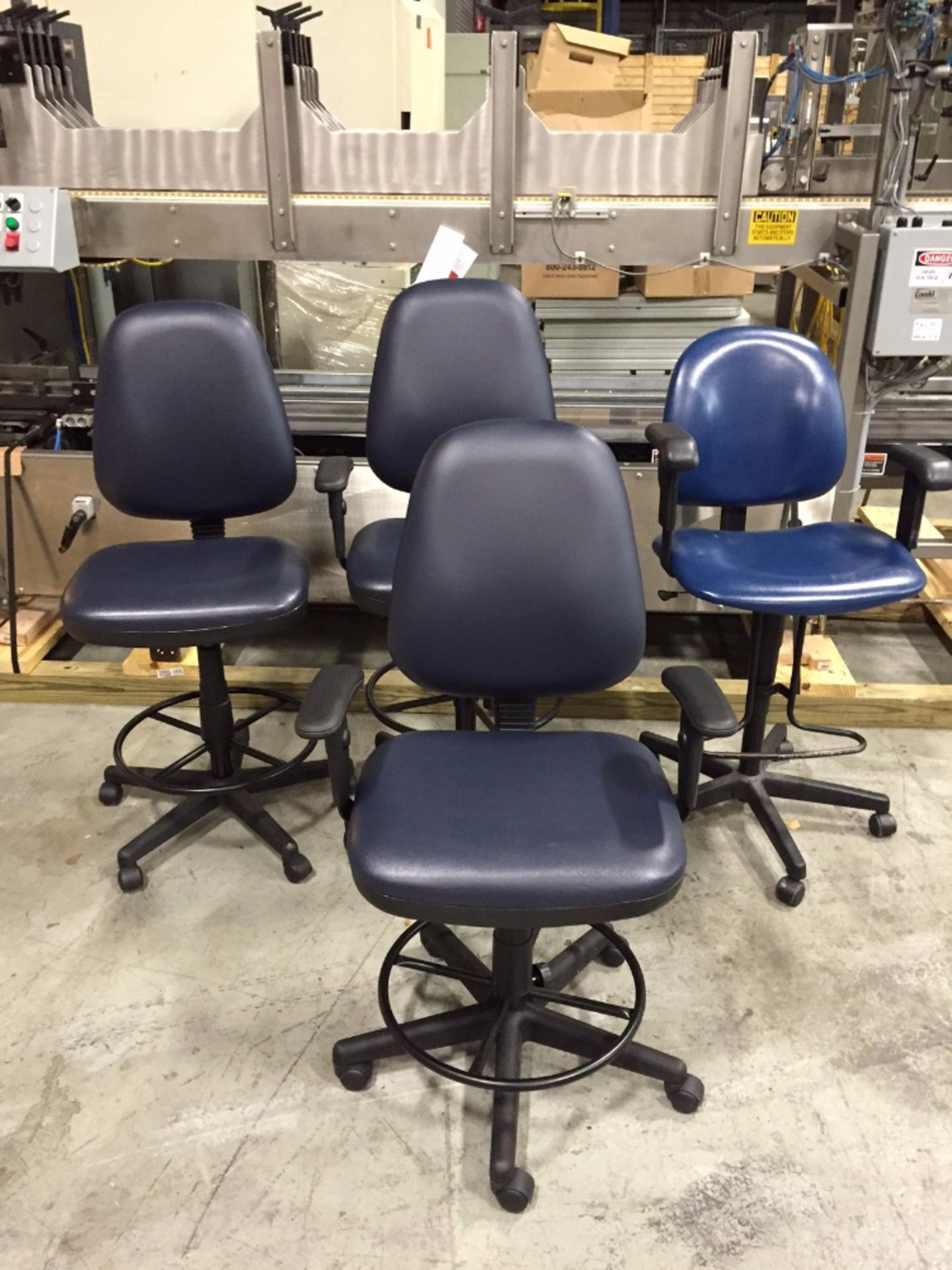 Lot of (4) Wheeled Lab Chairs