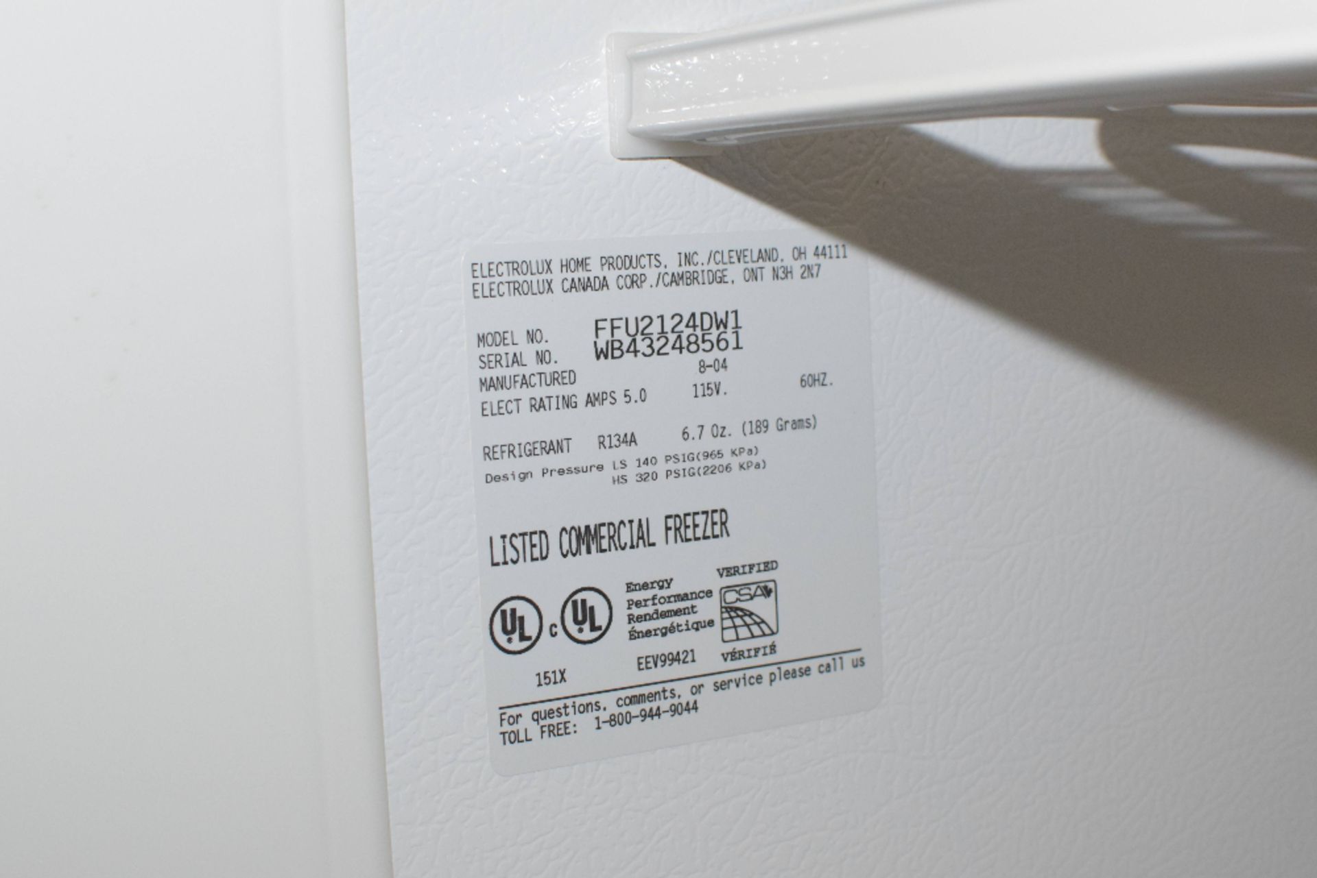 Frigidaire Freezer - Image 3 of 3