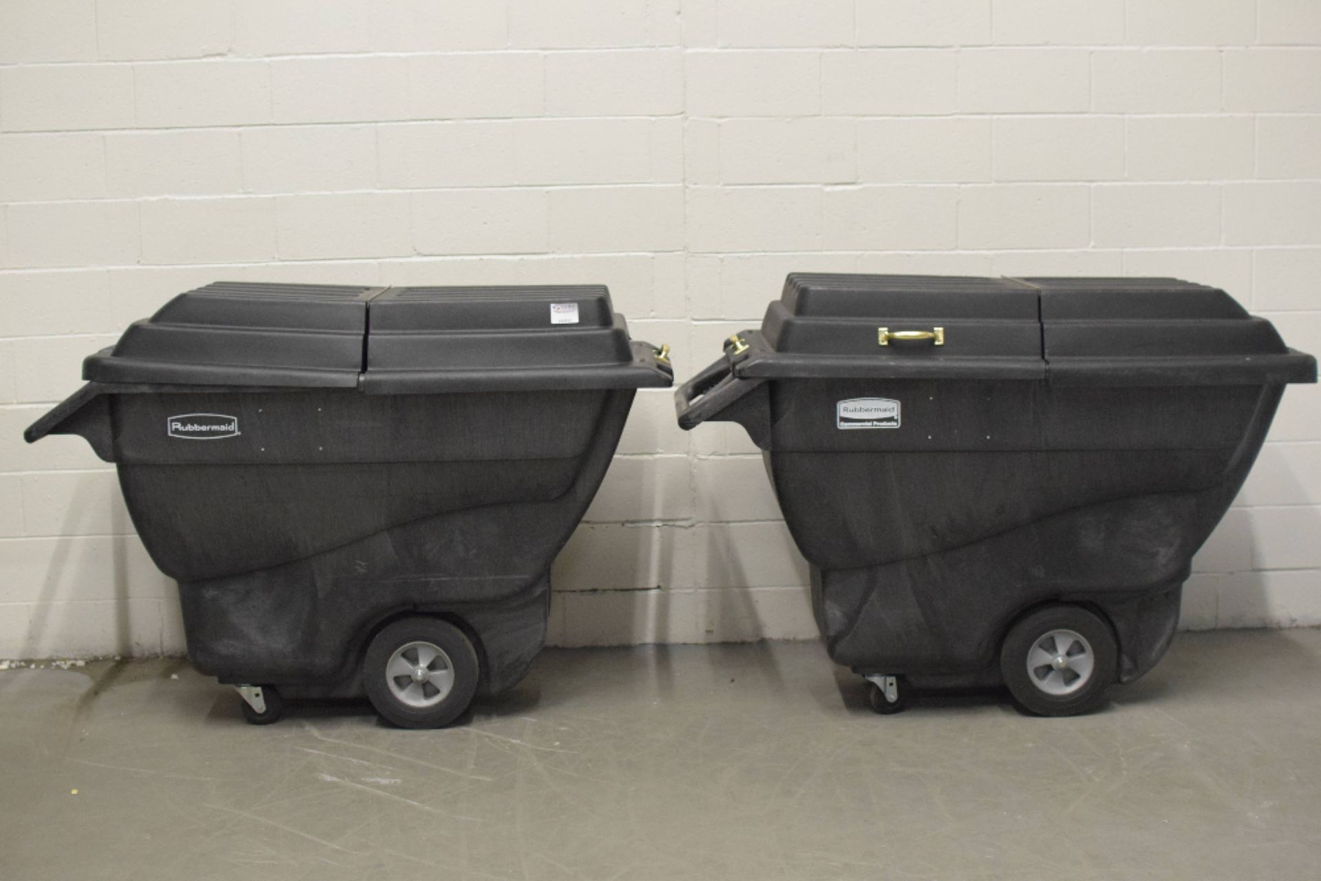 Lot of (2) Rubbermaid Commercial Trash Bins