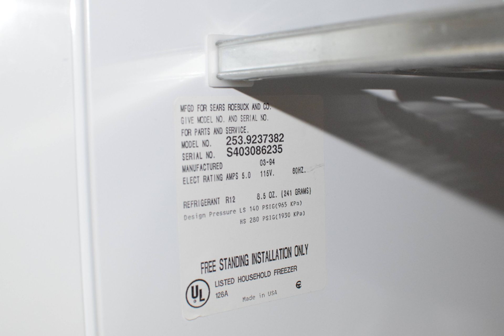 Kenmore Freezer - Image 3 of 3