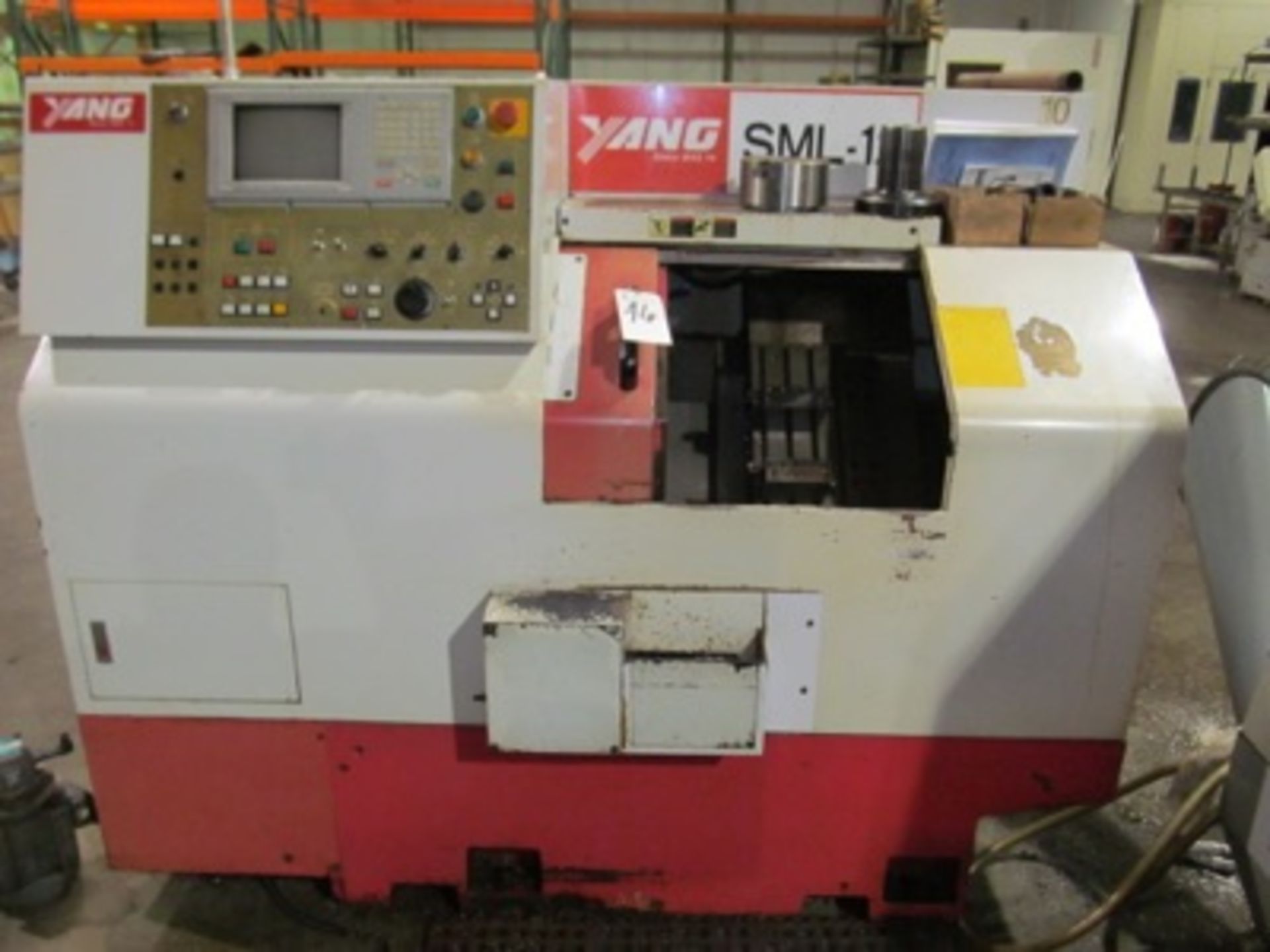 (1997) Yang Eagle SML-12, CNC Finishing Lathe w/ Mitsubishi Controls w/ 3-Jaw Chuck; S/N 000125