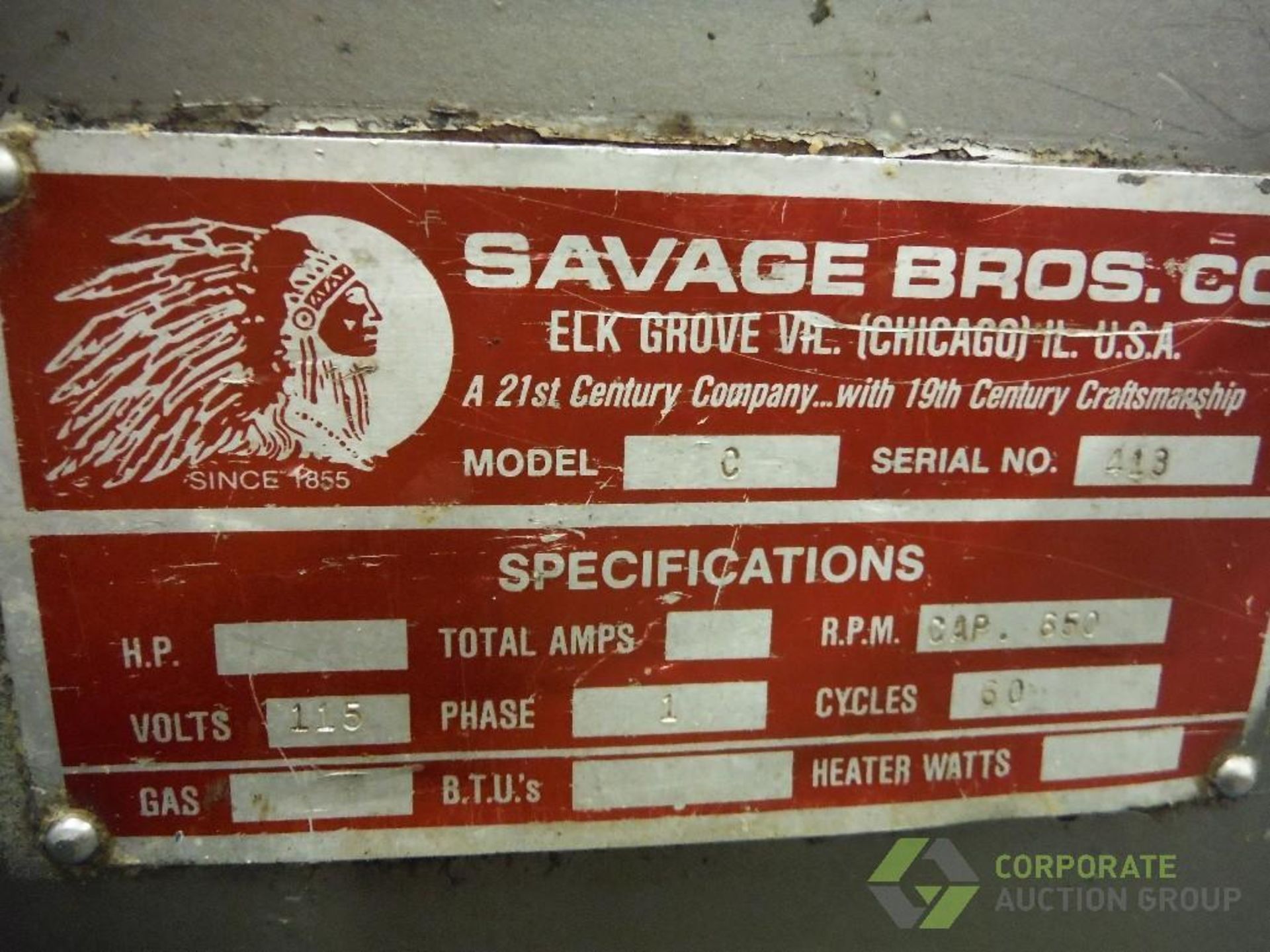 Savage Bros barrel lift, Model C, SN 413, 650 lb. capacity, 115 volt - Image 6 of 6