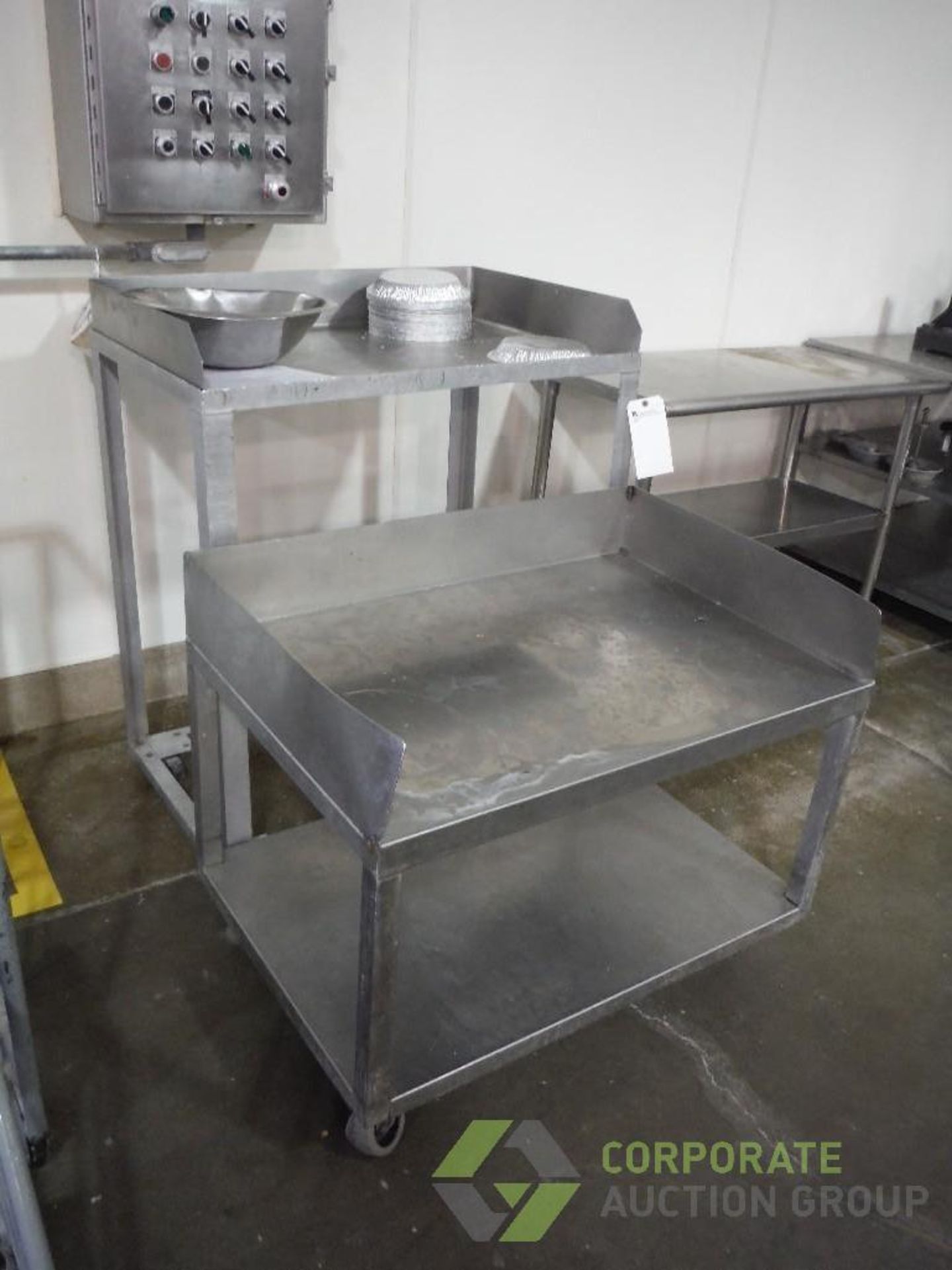 (2) SS work stations, on casters (LOT) - Image 2 of 2