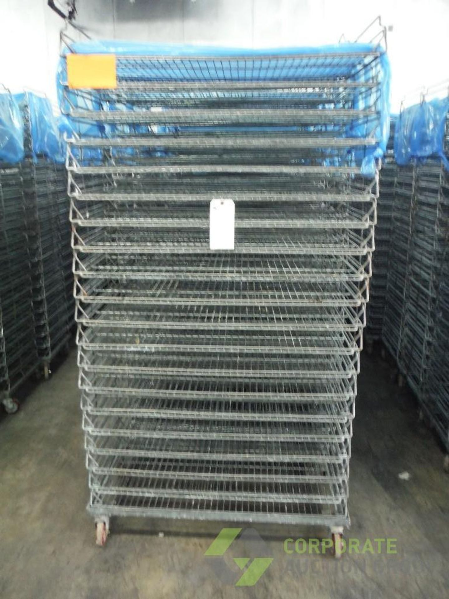 Mild steel stackable bakery racks, 39 in. long x 19 in. wide x 76 in. tall, 20 shelves, 2.75 in. - Image 2 of 2