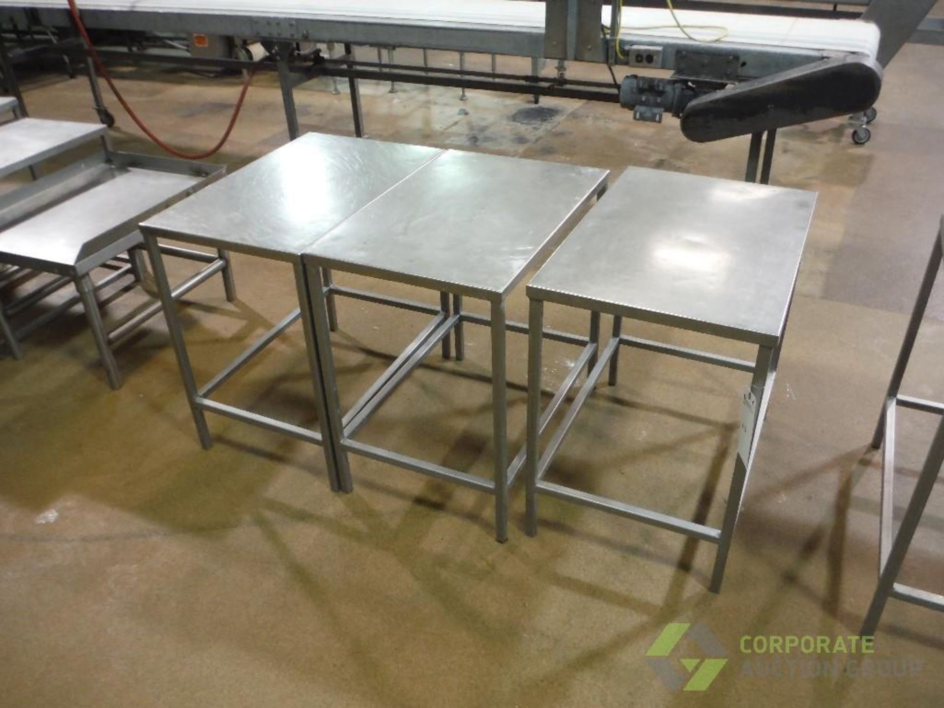 SS tables, 30 in. long x 21 in. wide x 30 in. tall (EACH)