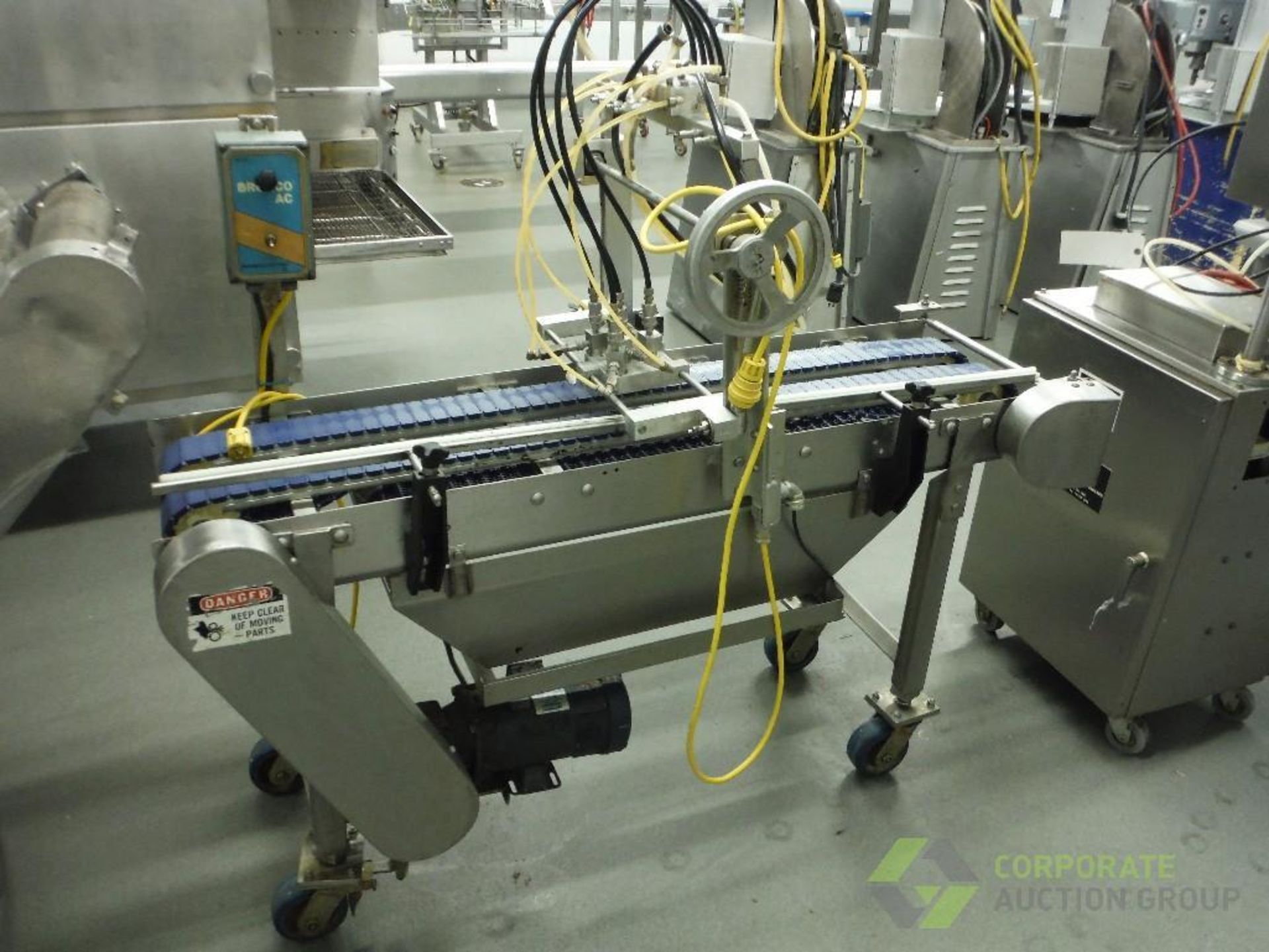 2013 Mallet cake pan greaser, Model 400, SN 143-429, 115 volt, with dual lane conveyor, 60 in. - Image 10 of 12