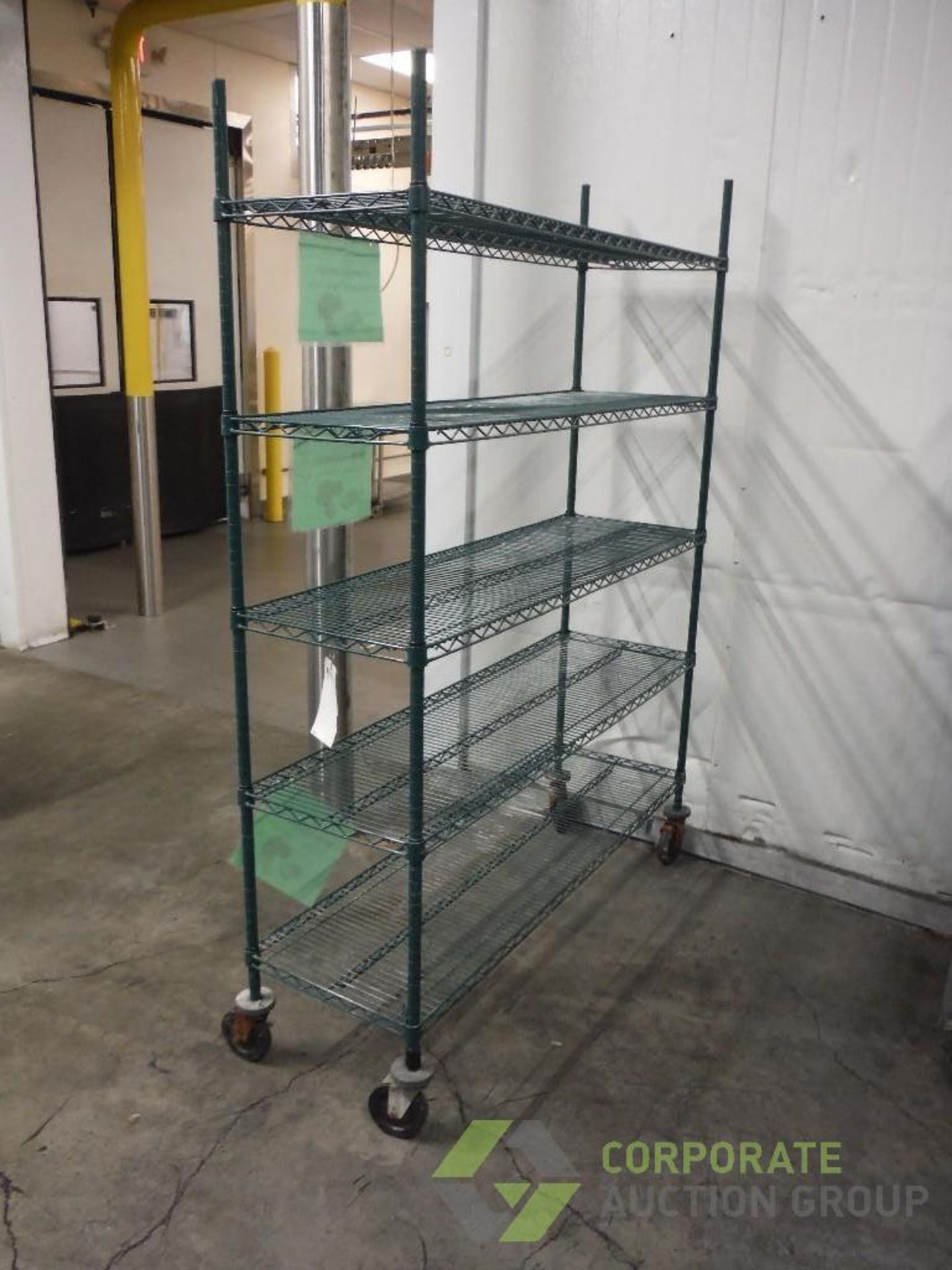 Wire metro rack, 60 in. long x 18 in. wide x 80 in. tall, on casters - Image 2 of 2