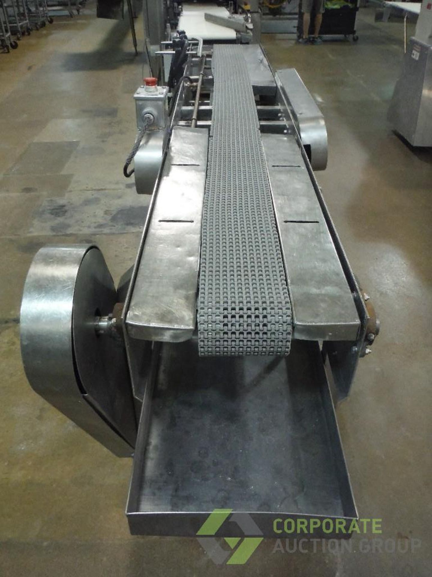 Transfer conveyor, intralox belt, 96 in. long x 8 in. wide x 36 in. tall, SS frame, 0.5 hp drive, on - Image 2 of 5