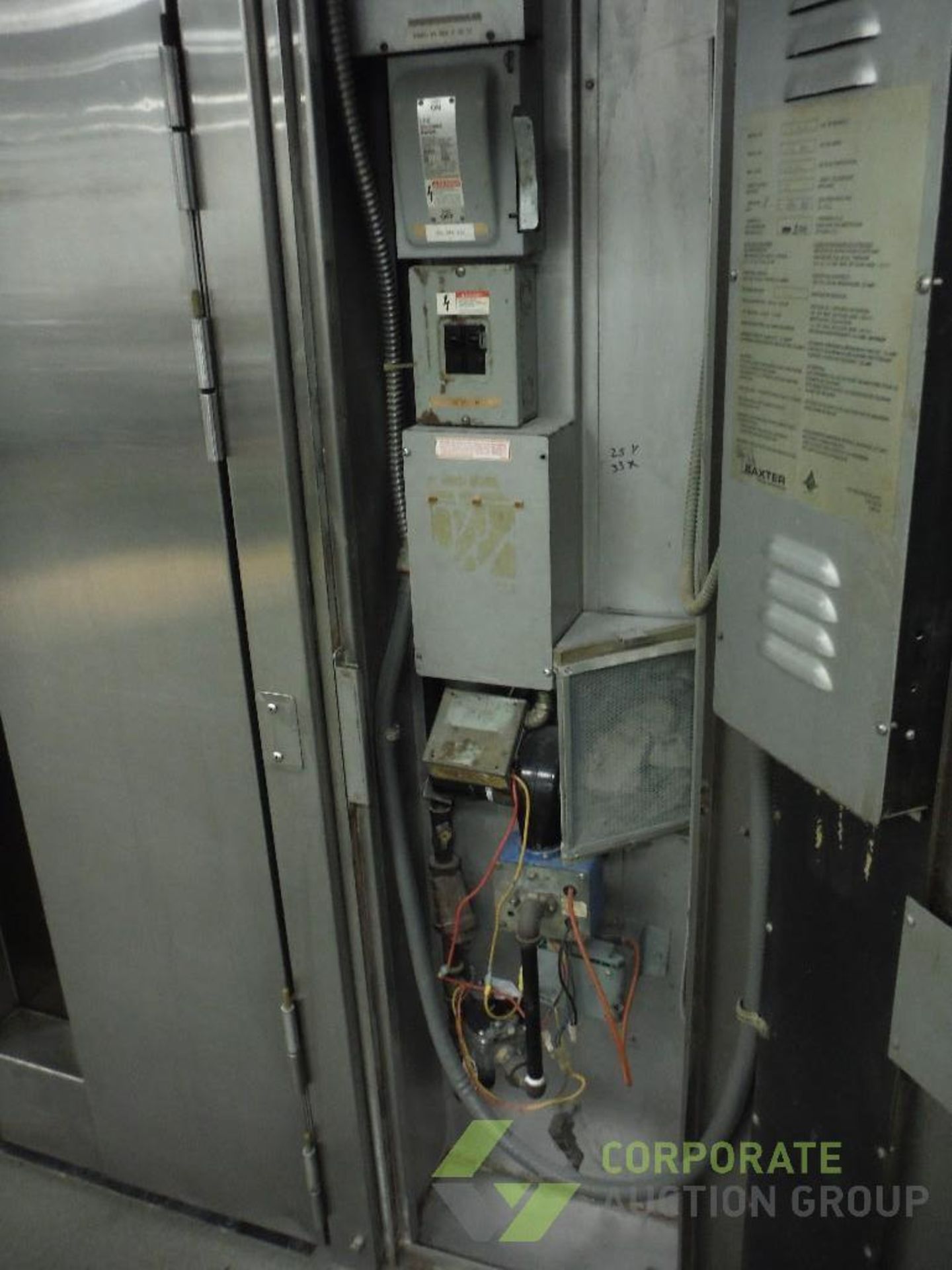 1993 Baxter double rack oven, Model OV210G-M2B, SN 9302-00844, natural gas, 250,000 btu/hr. - Image 6 of 8