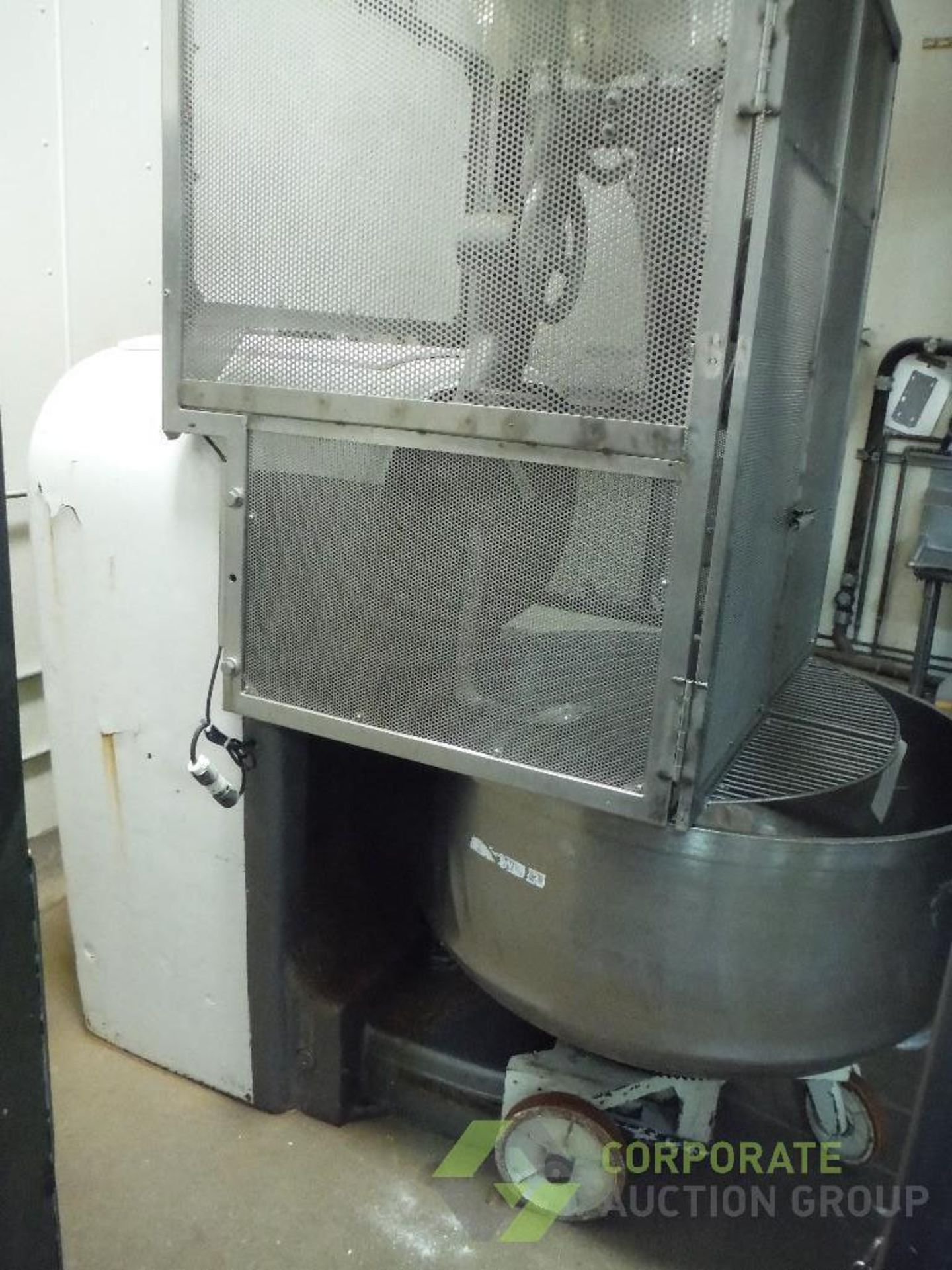 2000 Pietroberto double arm mixer, Model 1BT/300-A, SN 2000000504, with SS mix bowl and cart, 44 in. - Image 8 of 8