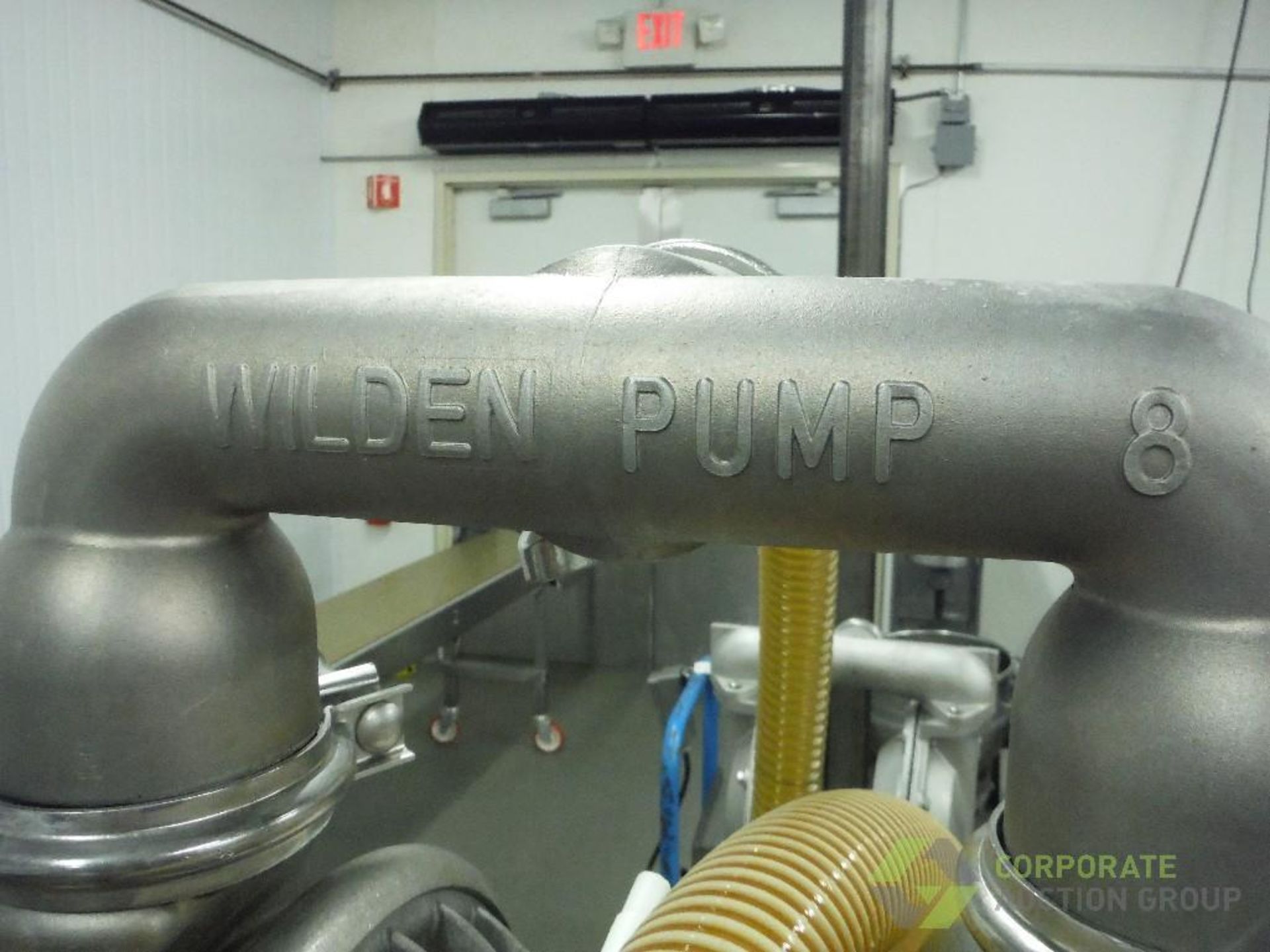 SS Wilden diaphragm pump, 10 in. dia, on SS cart - Image 3 of 4