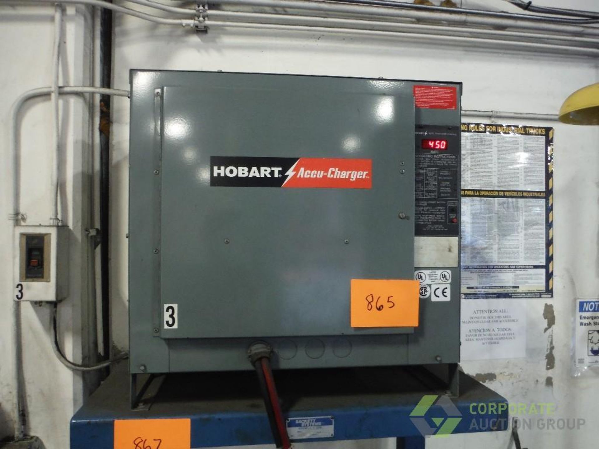 Hobart 24 volt battery charger, Model 880C3-12, SN 299BS51992