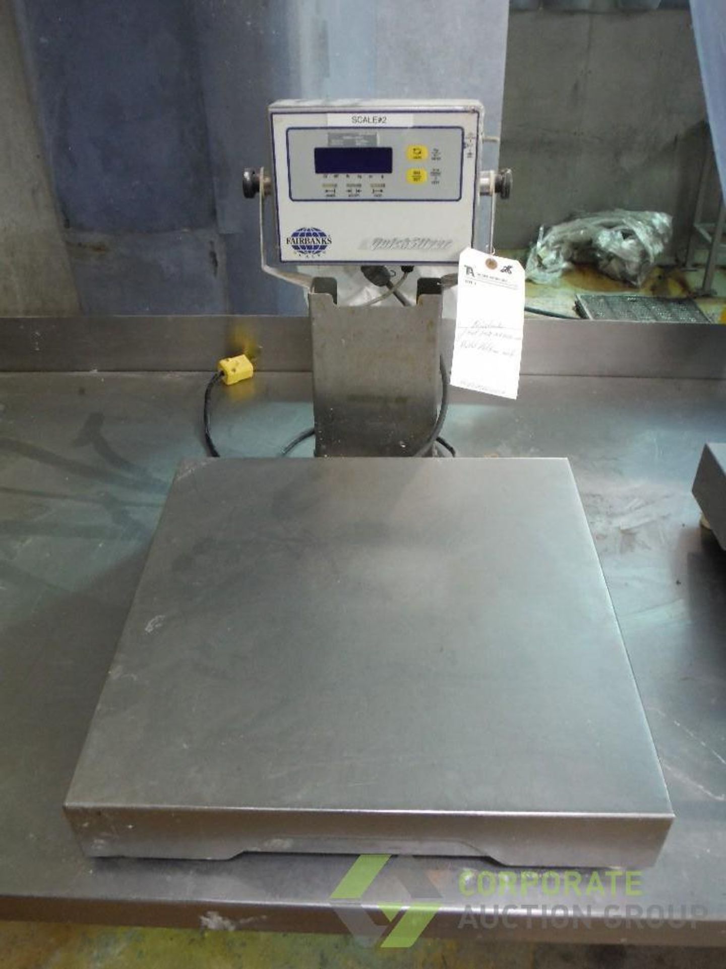 Fairbanks table top scale, Model IND-HR5000-1A, SN 691250030054, capacity 150 x 0.01 lbs., 18 in.