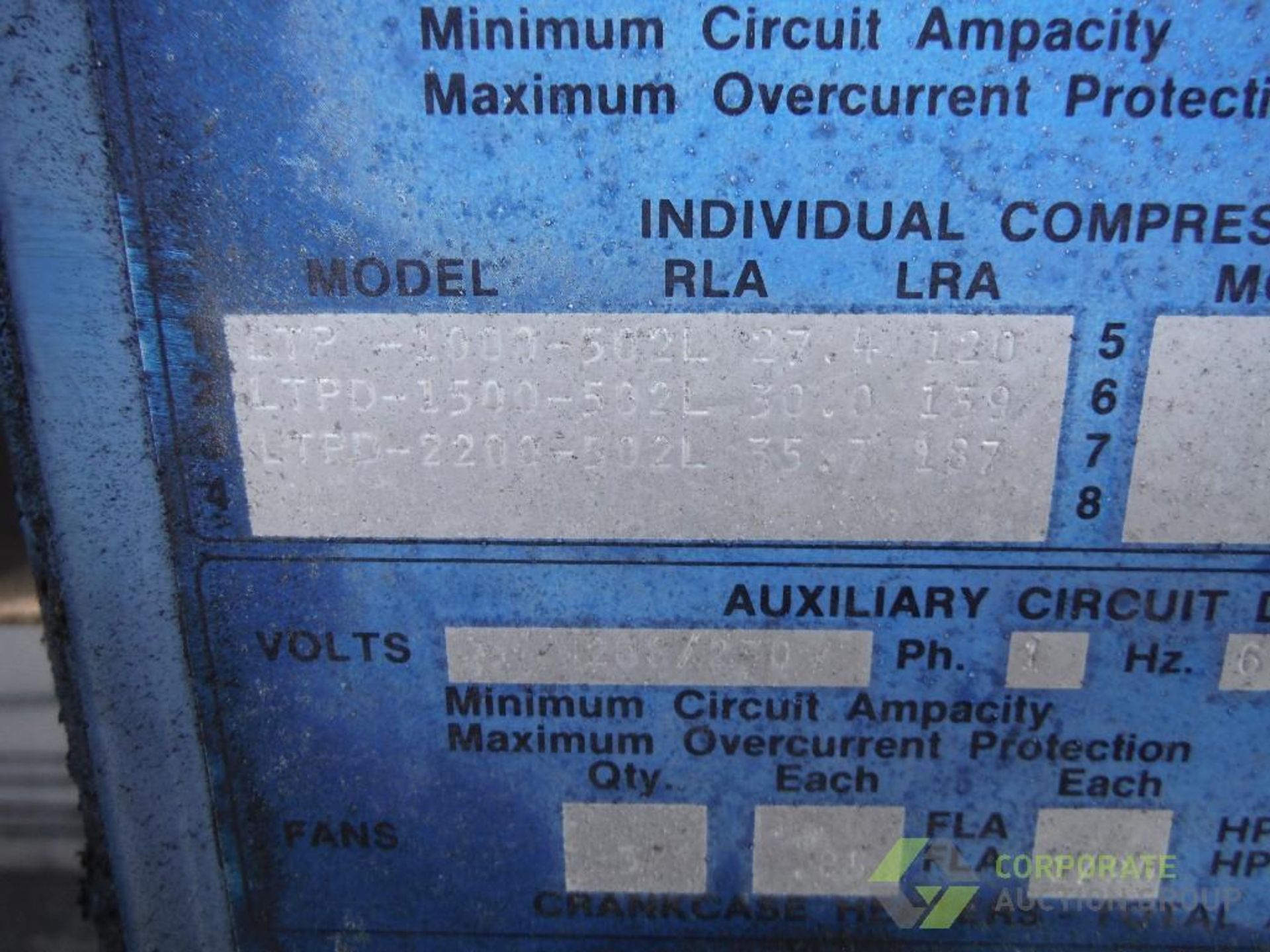 1986 Tyler ammonia compressor, Model P90L-3, R-404A - Image 8 of 9
