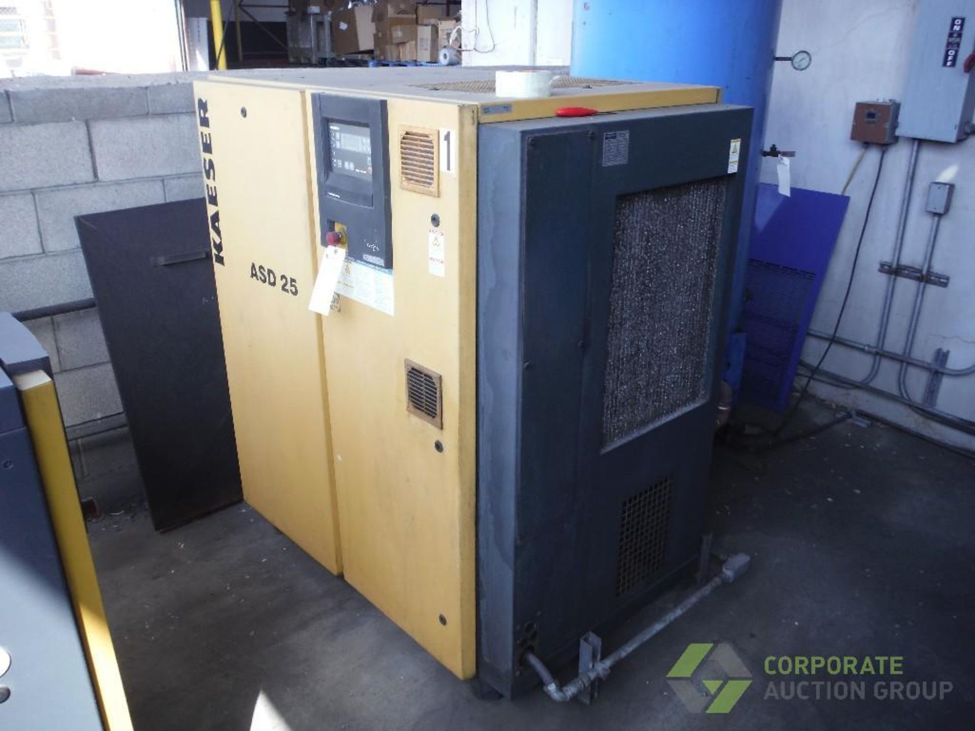 2005 Kaeser rotary screw compressor, Model ASD 25, SN 1167, 25 hp, 125 psig, 115 cfm