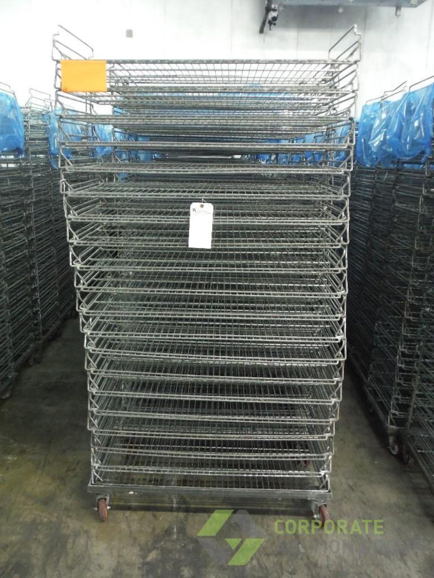 Mild steel stackable bakery racks, 39 in. long x 19 in. wide x 76 in. tall, 20 shelves, 2.75 in. - Image 2 of 2