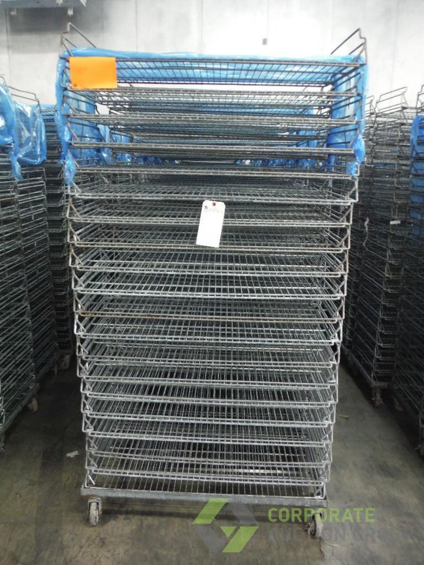 Mild steel stackable bakery racks, 39 in. long x 19 in. wide x 76 in. tall, 20 shelves, 2.75 in. - Image 2 of 2