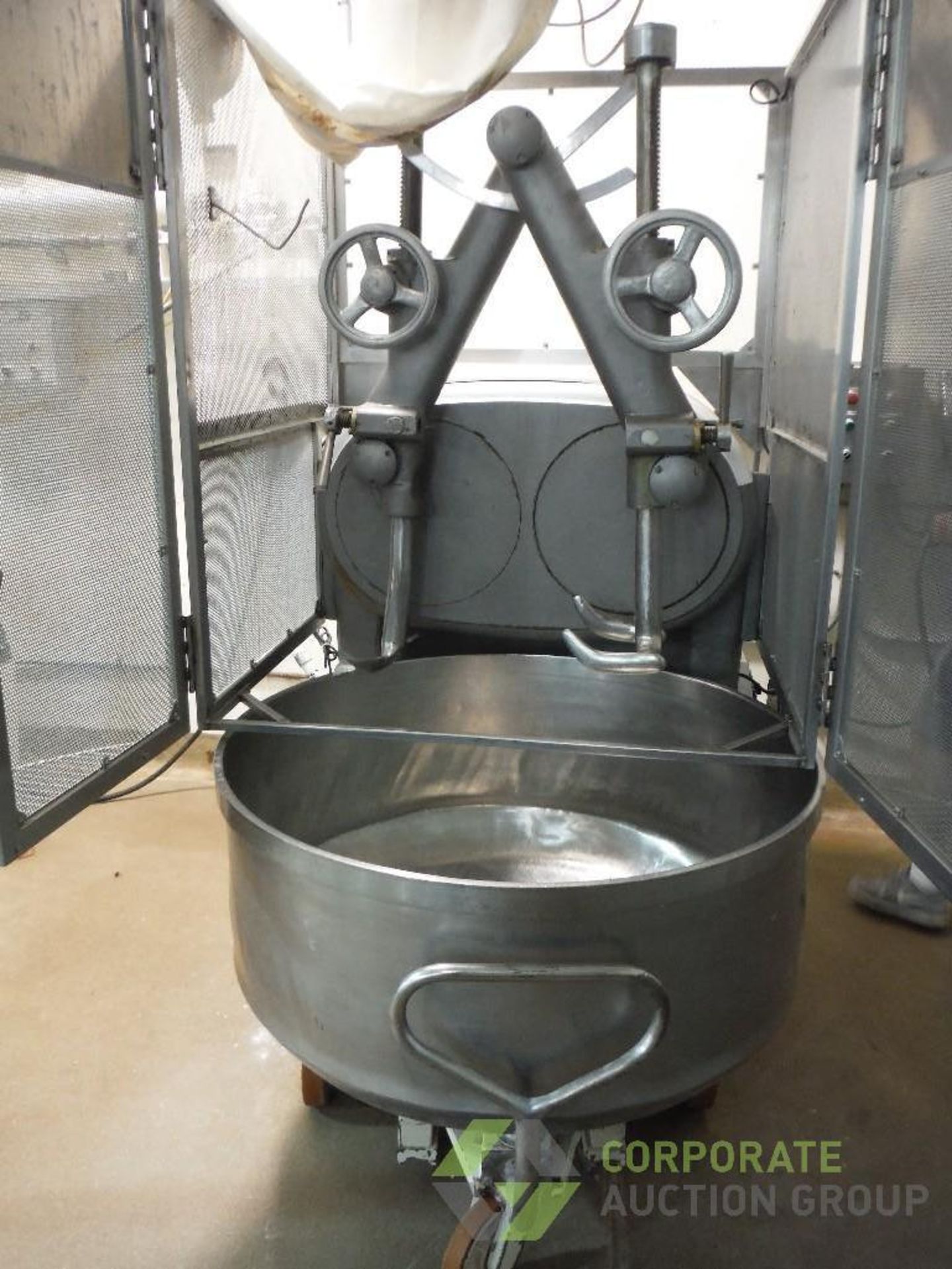 2000 Pietroberto double arm mixer, Model 1BT/300-A, SN 2000000504, with SS mix bowl and cart, 44 in. - Image 2 of 8