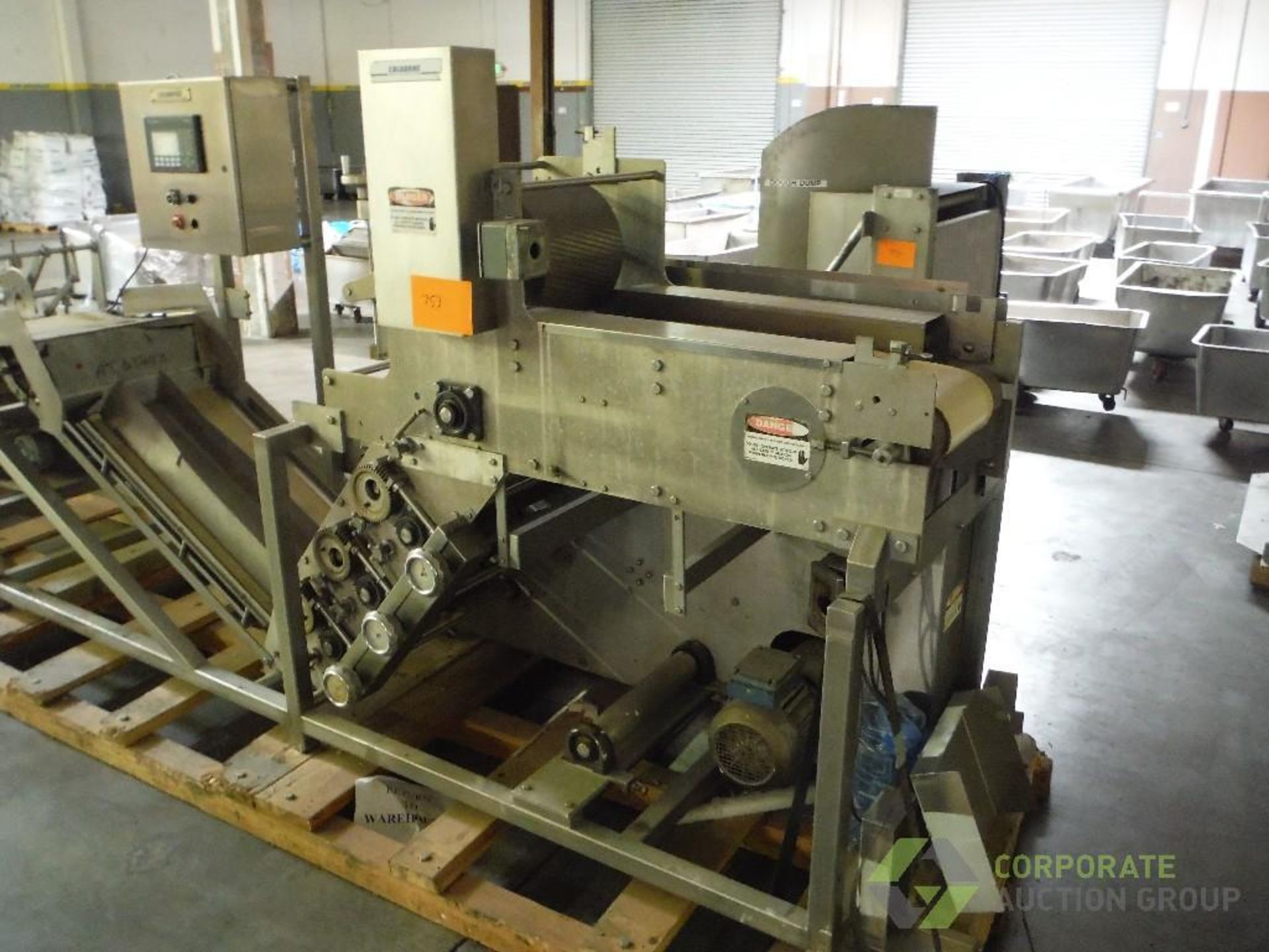 Colborne make up line, 11 in. wide extruding roller, (3) 17 in. wide sheeting sections, incline - Image 6 of 23