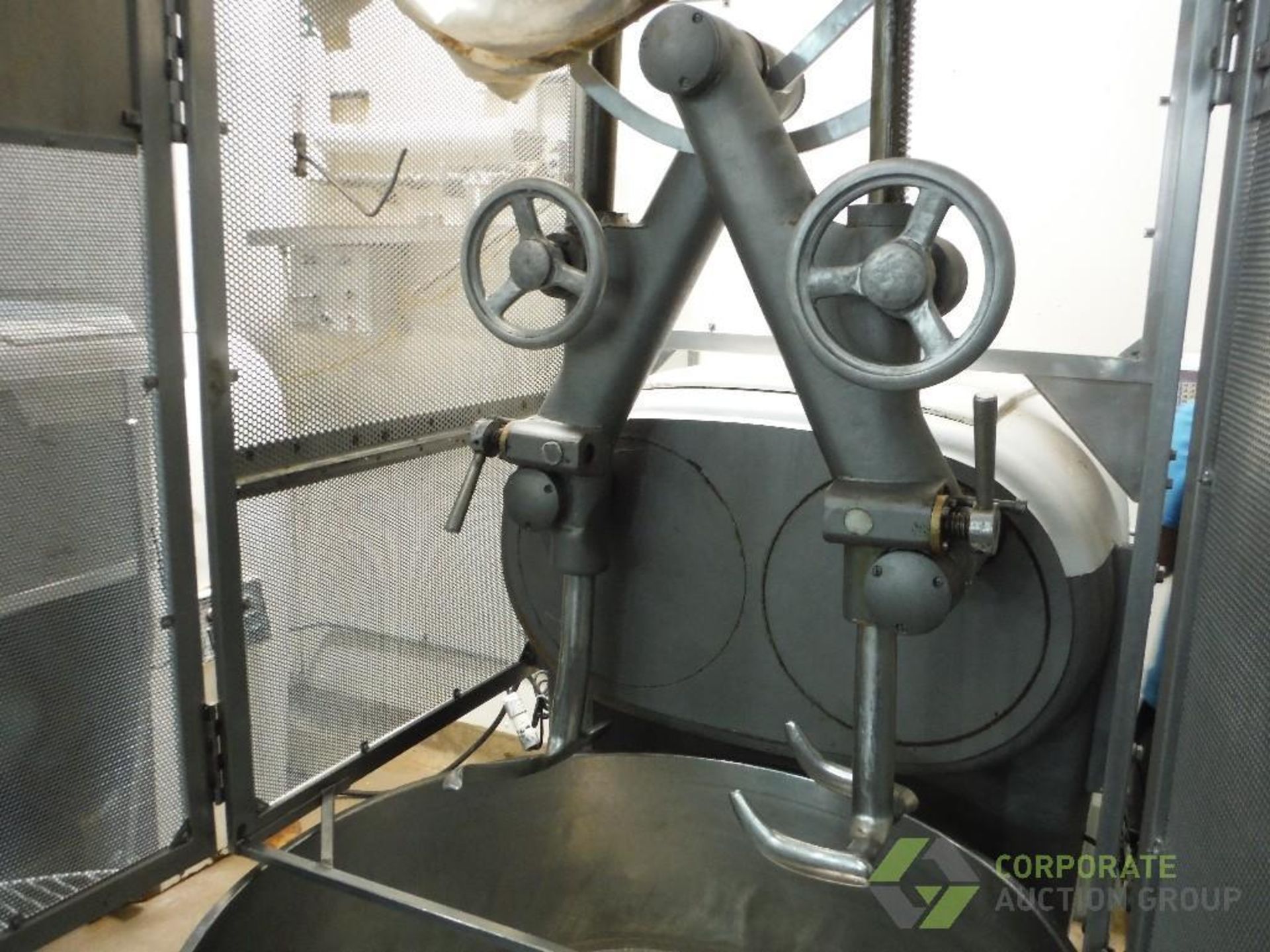2000 Pietroberto double arm mixer, Model 1BT/300-A, SN 2000000504, with SS mix bowl and cart, 44 in. - Image 3 of 8