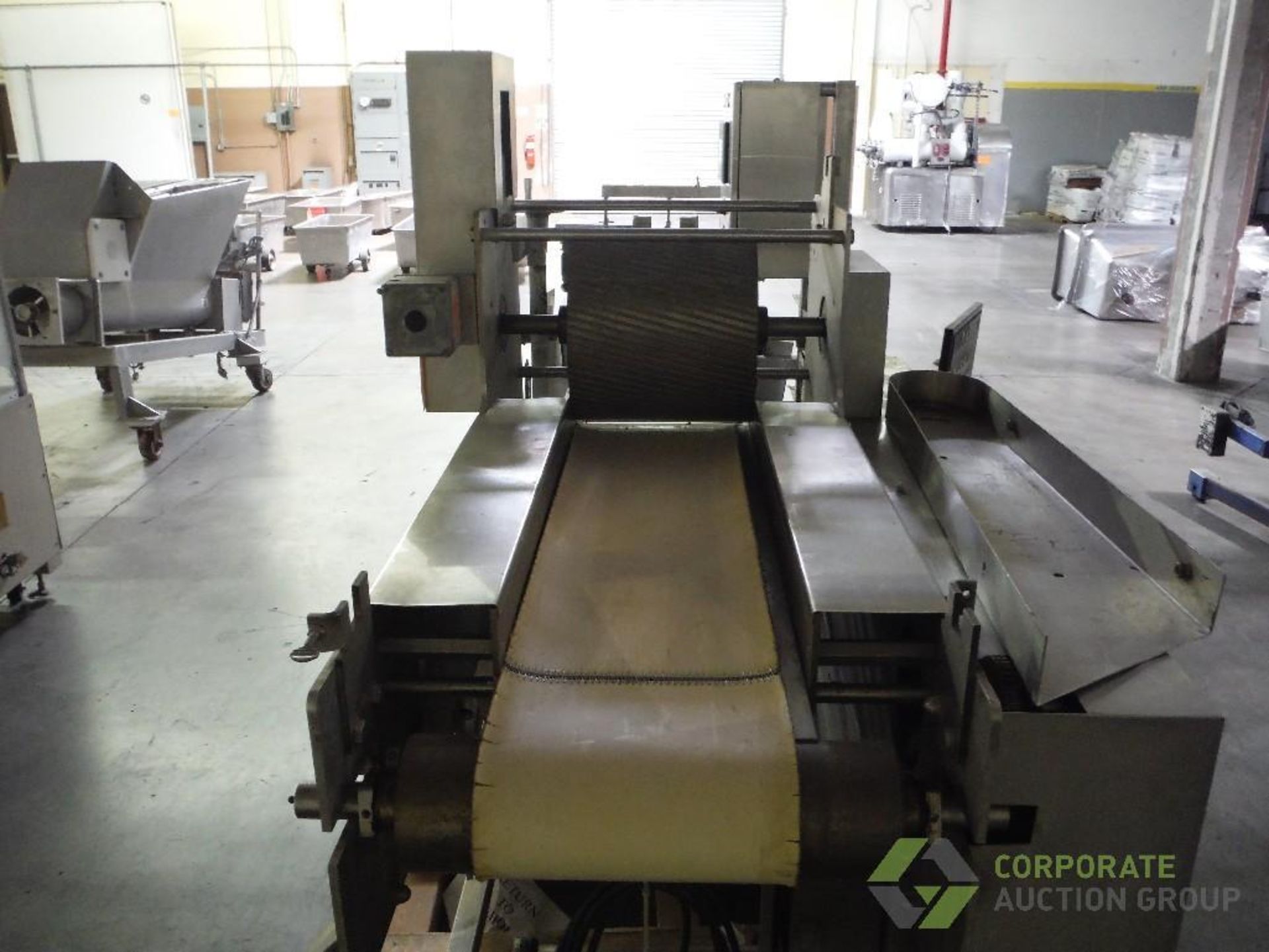 Colborne make up line, 11 in. wide extruding roller, (3) 17 in. wide sheeting sections, incline - Image 5 of 23