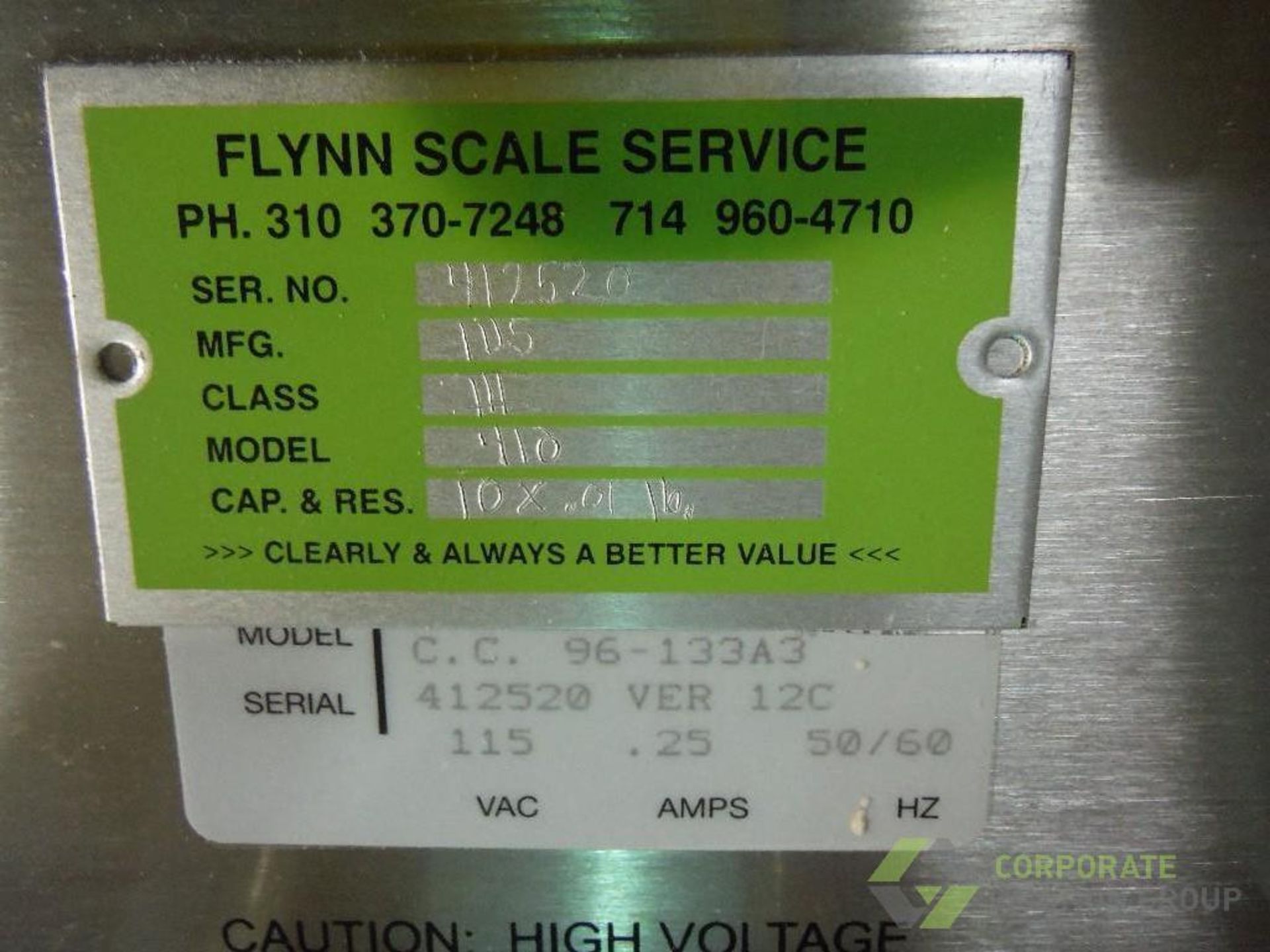 IDS table top scale, Model 410, SN 412520 VER 12 C, capacity 10 x 0.01 lbs., 10 in. x 10 in. - Image 4 of 4