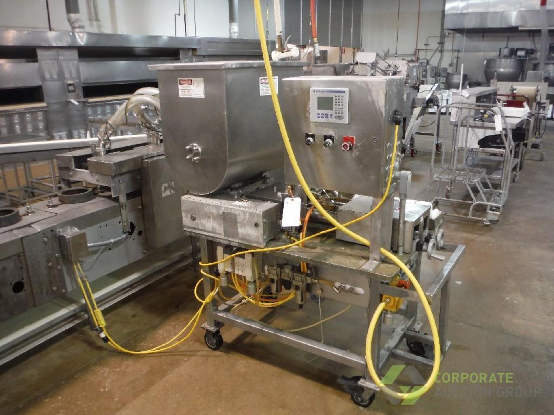 2010 Hinds-Bock double piston depositor, Model 2P-90IND, SN 5948, horizontal agitation, Allen