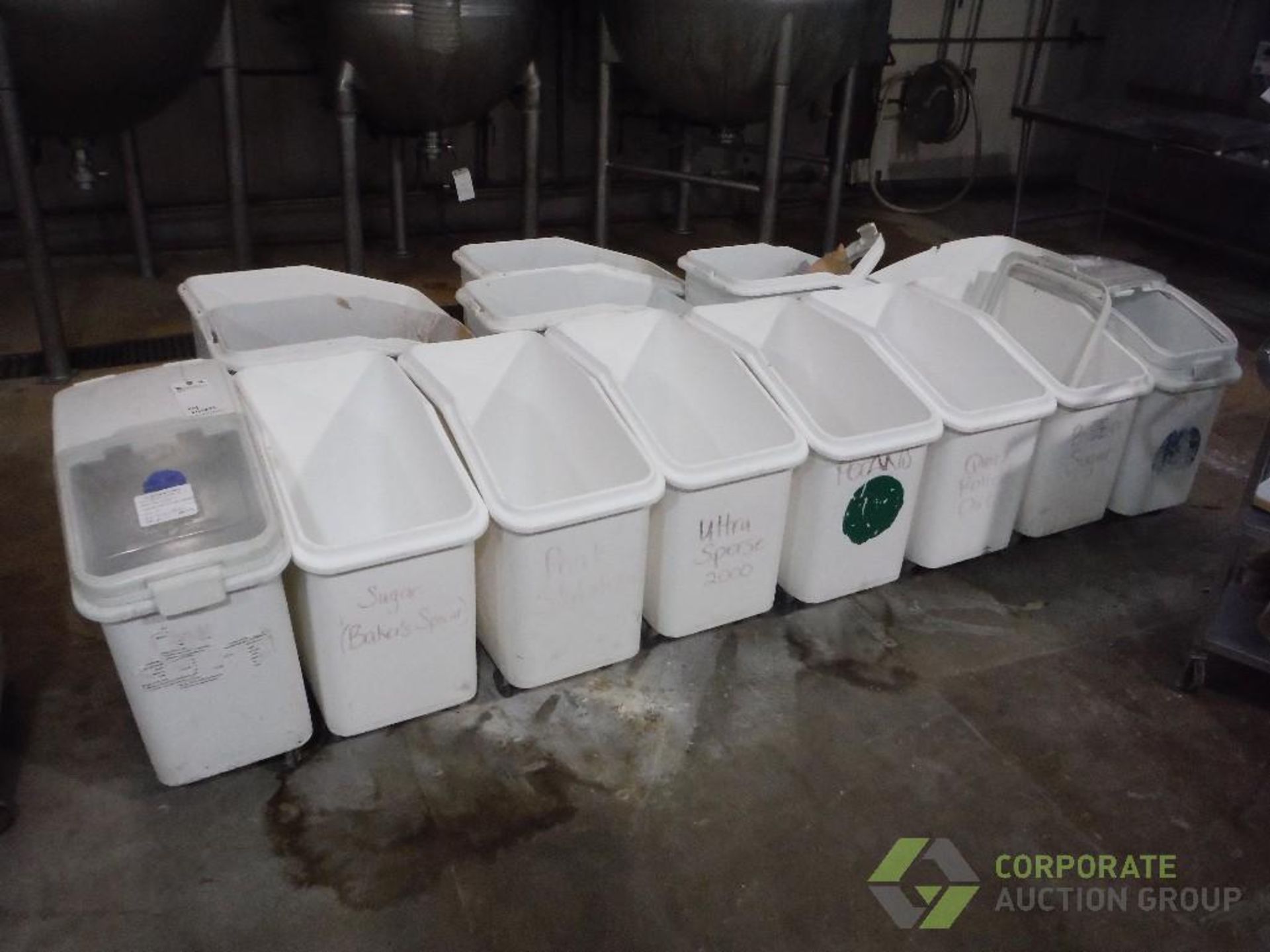 (14) plastic ingredient bins, 27 in. long x 13 in. wide x 22 in. tall (LOT) - Image 2 of 3