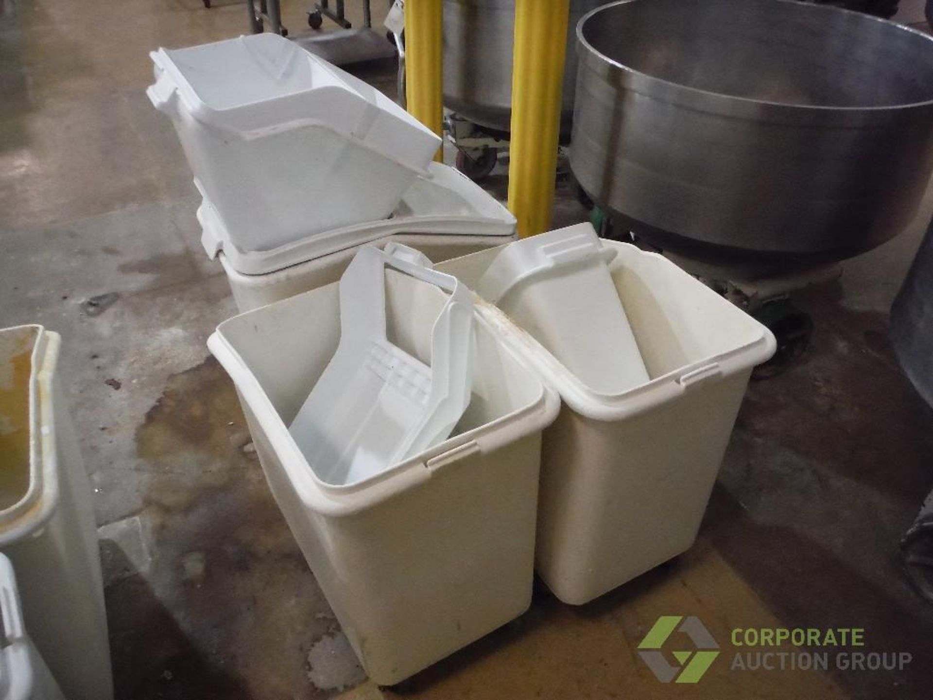 (3) plastic ingredient bins, 27 in. long x 16 in. wide x 23 in. tall (LOT) - Image 2 of 2