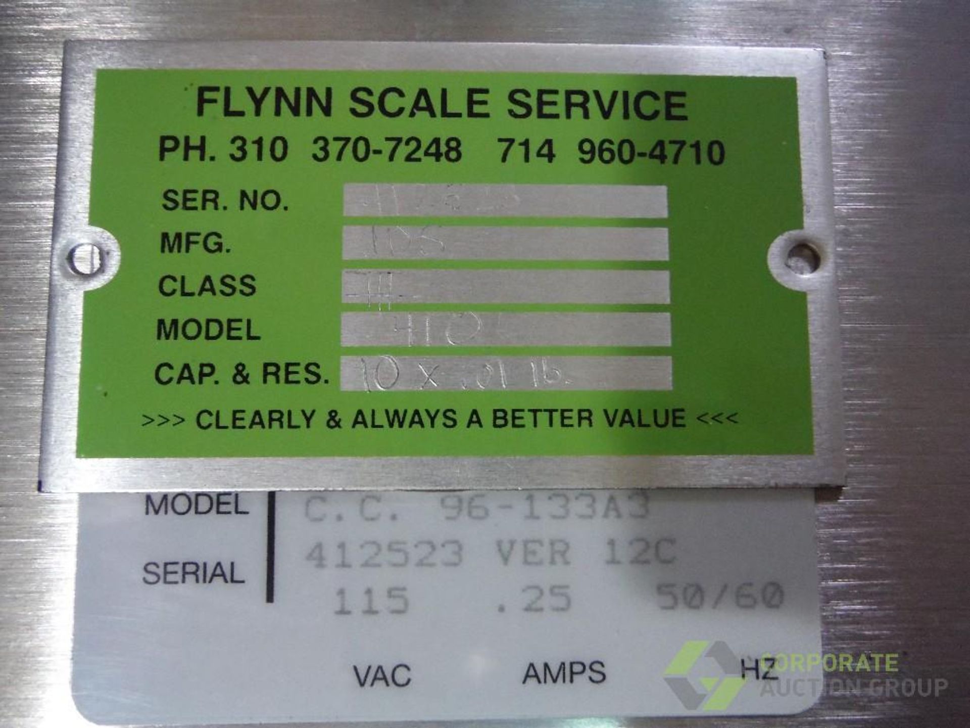 IDS table top scale, Model 410, SN 412523 VER 12 C, capacity 10 x 0.01 lbs., 10 in. x 10 in. - Image 4 of 4