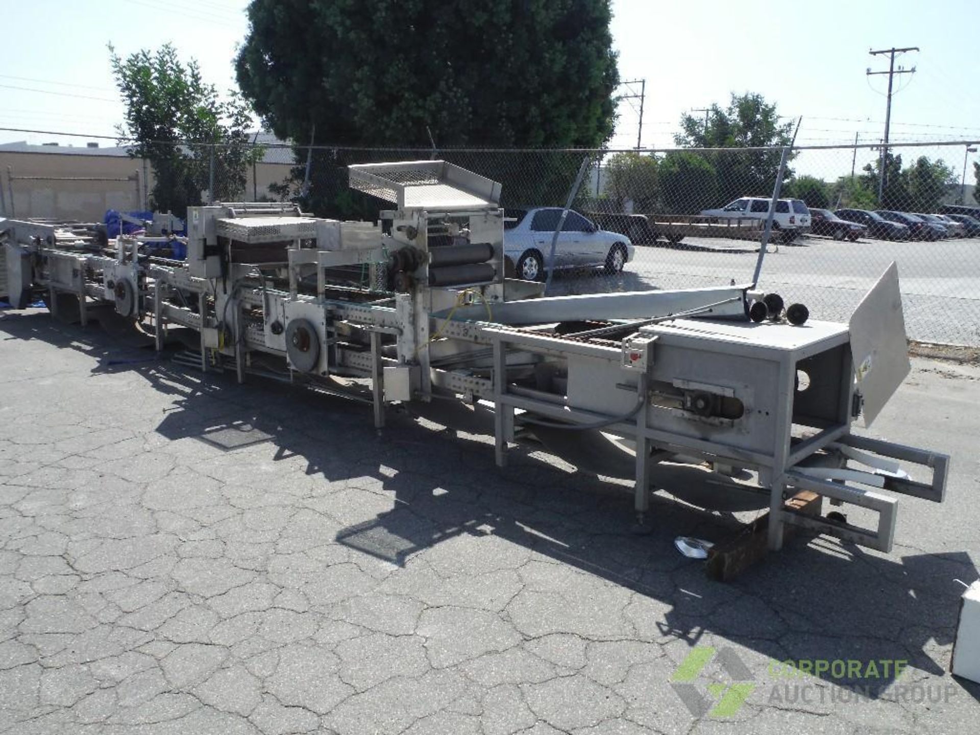 Colborne series 45 pie line, 4,5,6,9,10,11,12 in. pies, removed from facility, stored outdoors, with