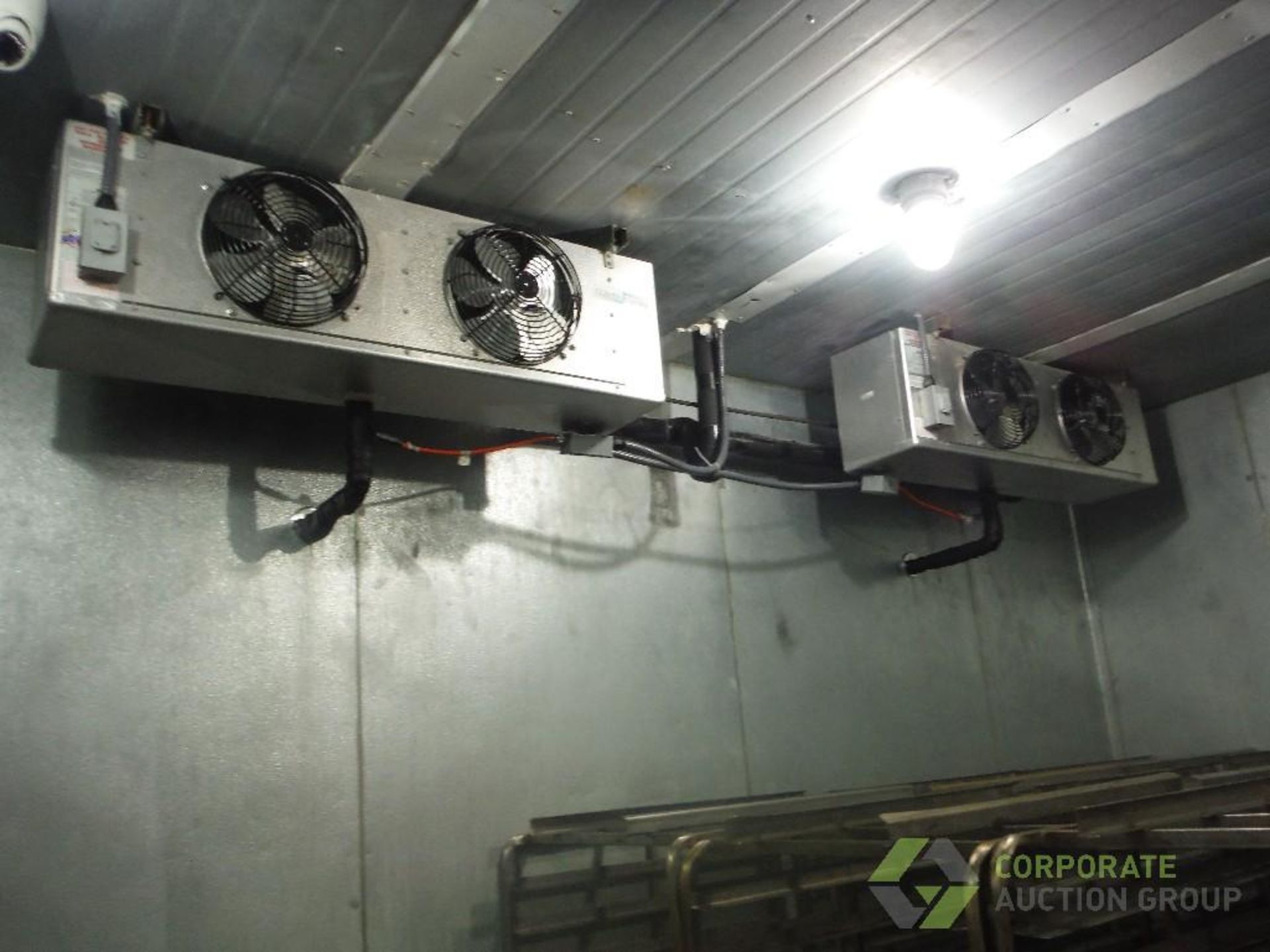 Walk in cooler, 174 in. long x 174 in. x 122. in tall, (2) 2 fan evaporators - Image 2 of 4