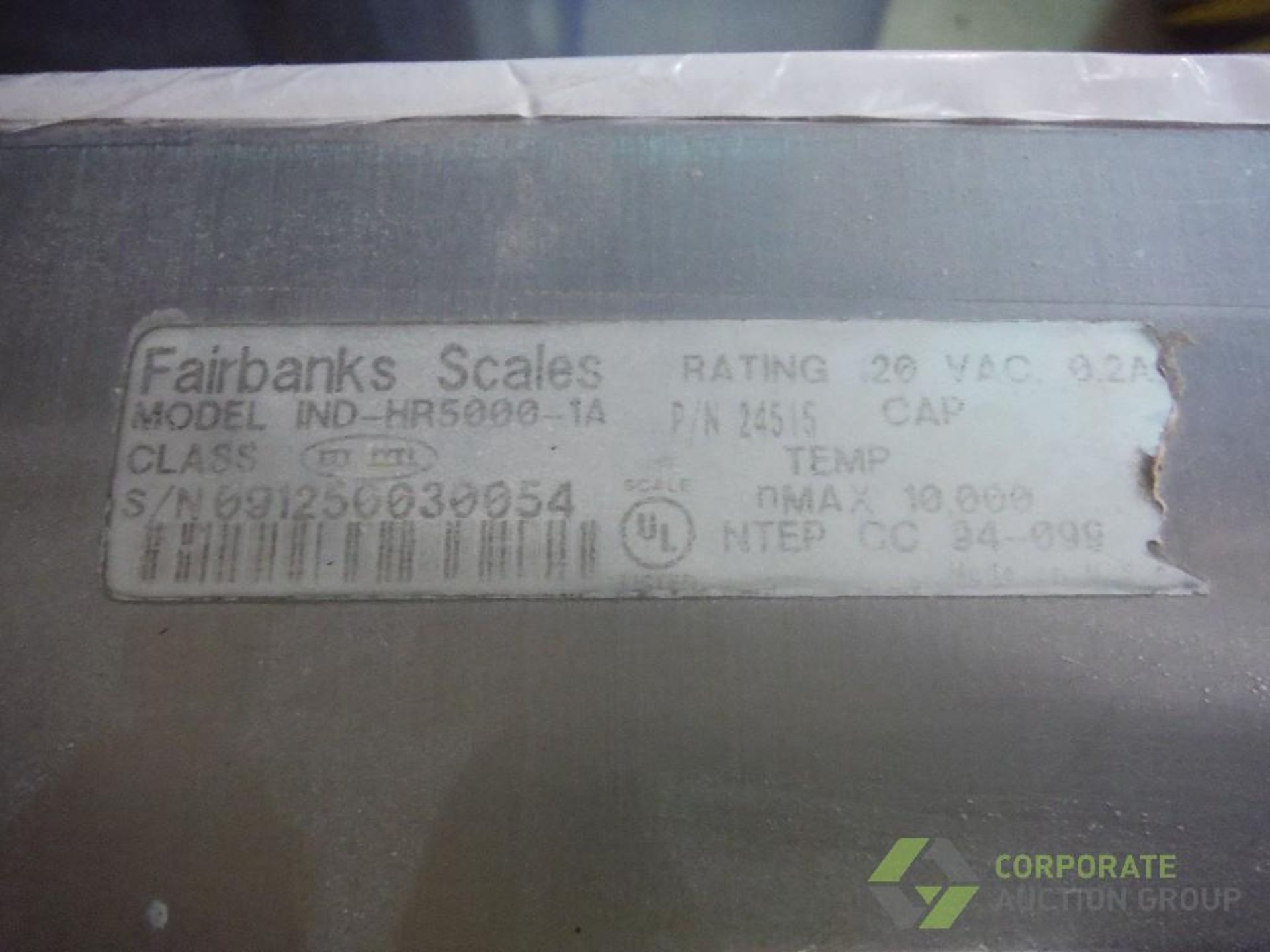 Fairbanks table top scale, Model IND-HR5000-1A, SN 691250030054, capacity 150 x 0.01 lbs., 18 in. - Image 3 of 4