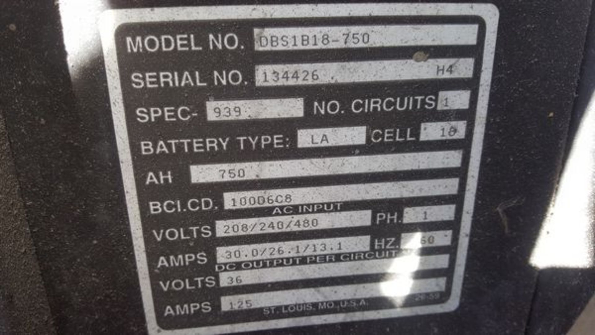 Douglas 36 volt battery charger, Model DBS1B16-750 - Image 4 of 6